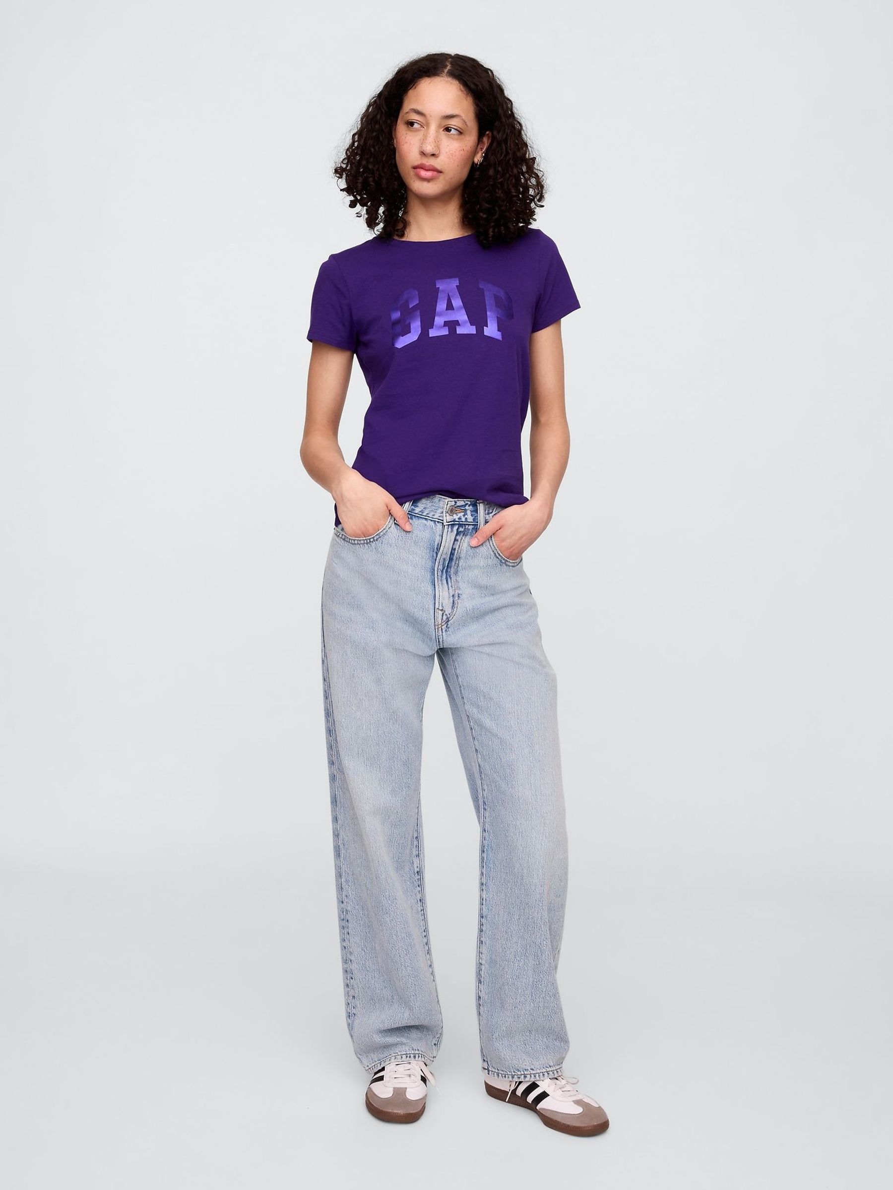 Dark Purple Logo Short Sleeve Crew Neck T-Shirt (H13872) | £14