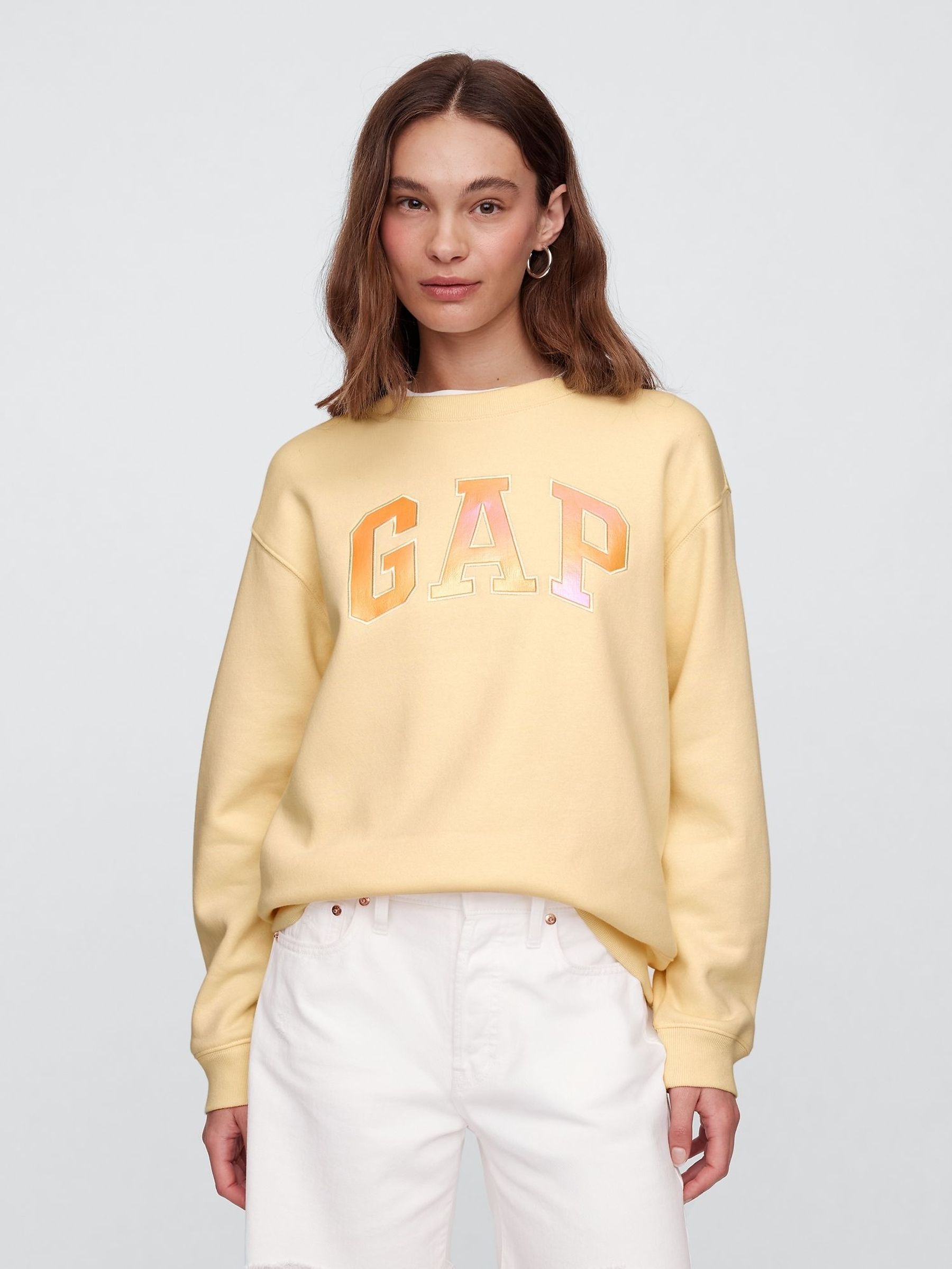 Butter Yellow Relaxed Logo Sweatshirt (H13875) | £30