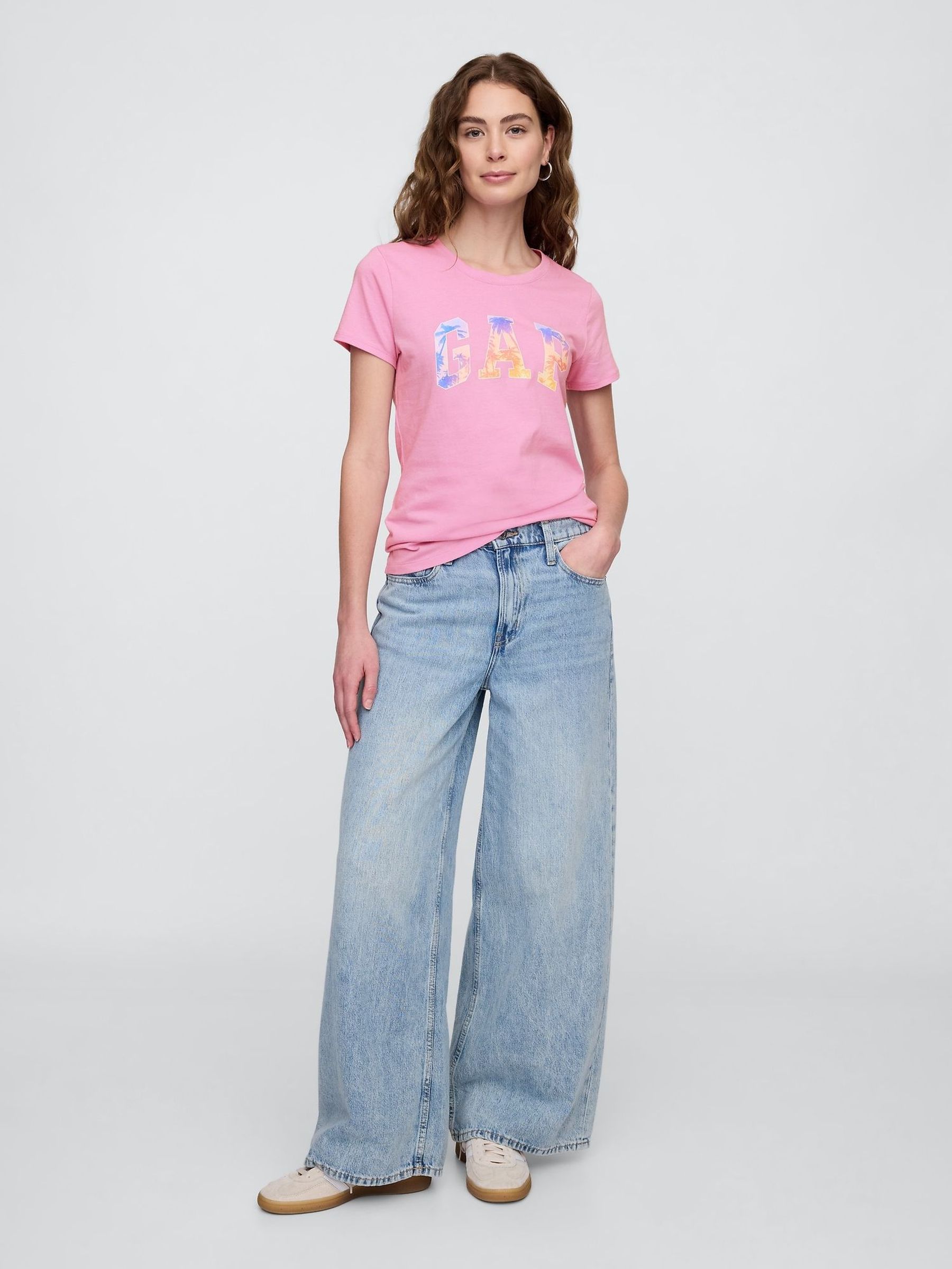 Pink Logo Short Sleeve Crew Neck T-Shirt (H13883) | £14