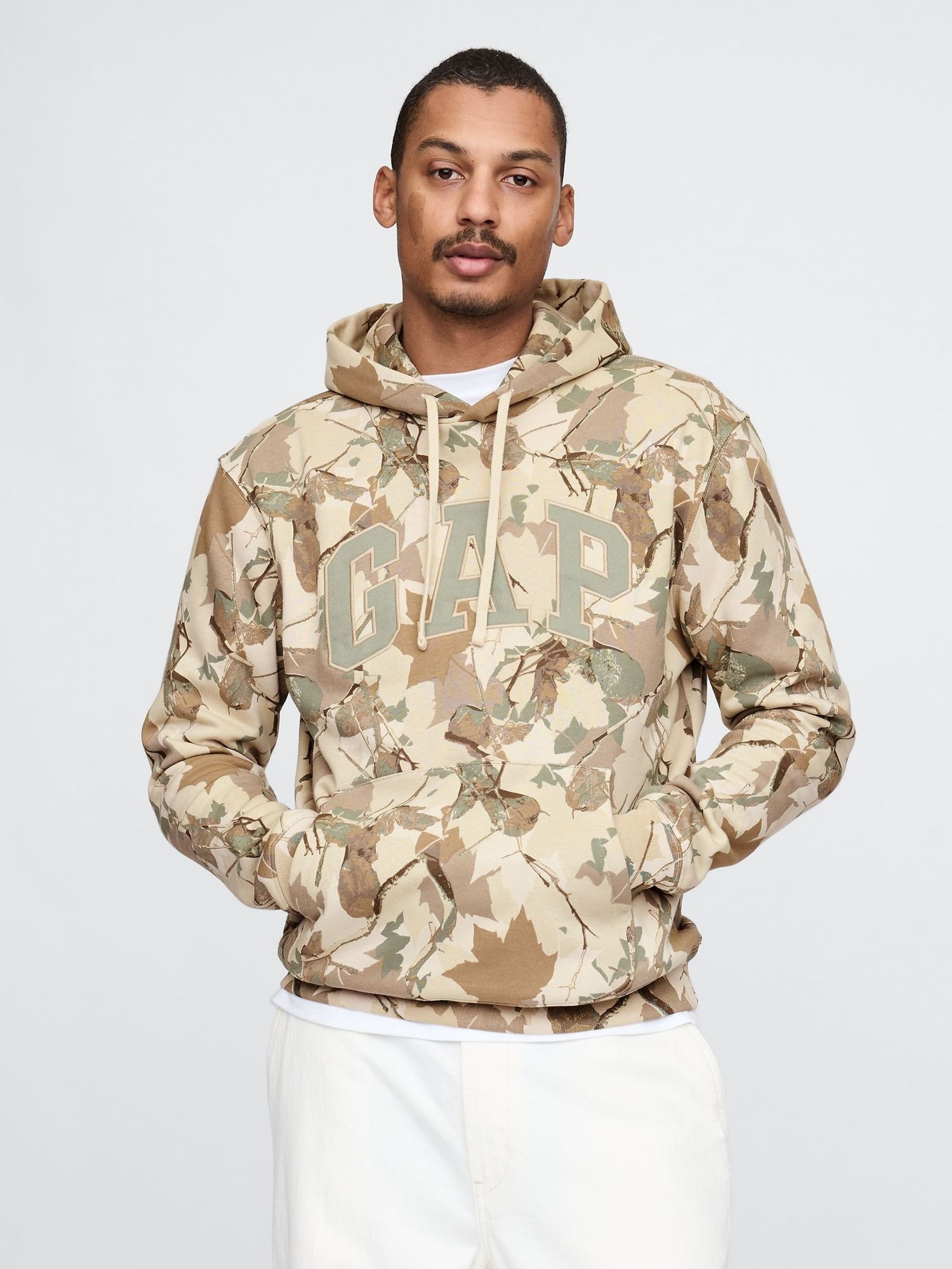 Brown Camo VintageSoft Arch Logo Hoodie (H13984) | £45