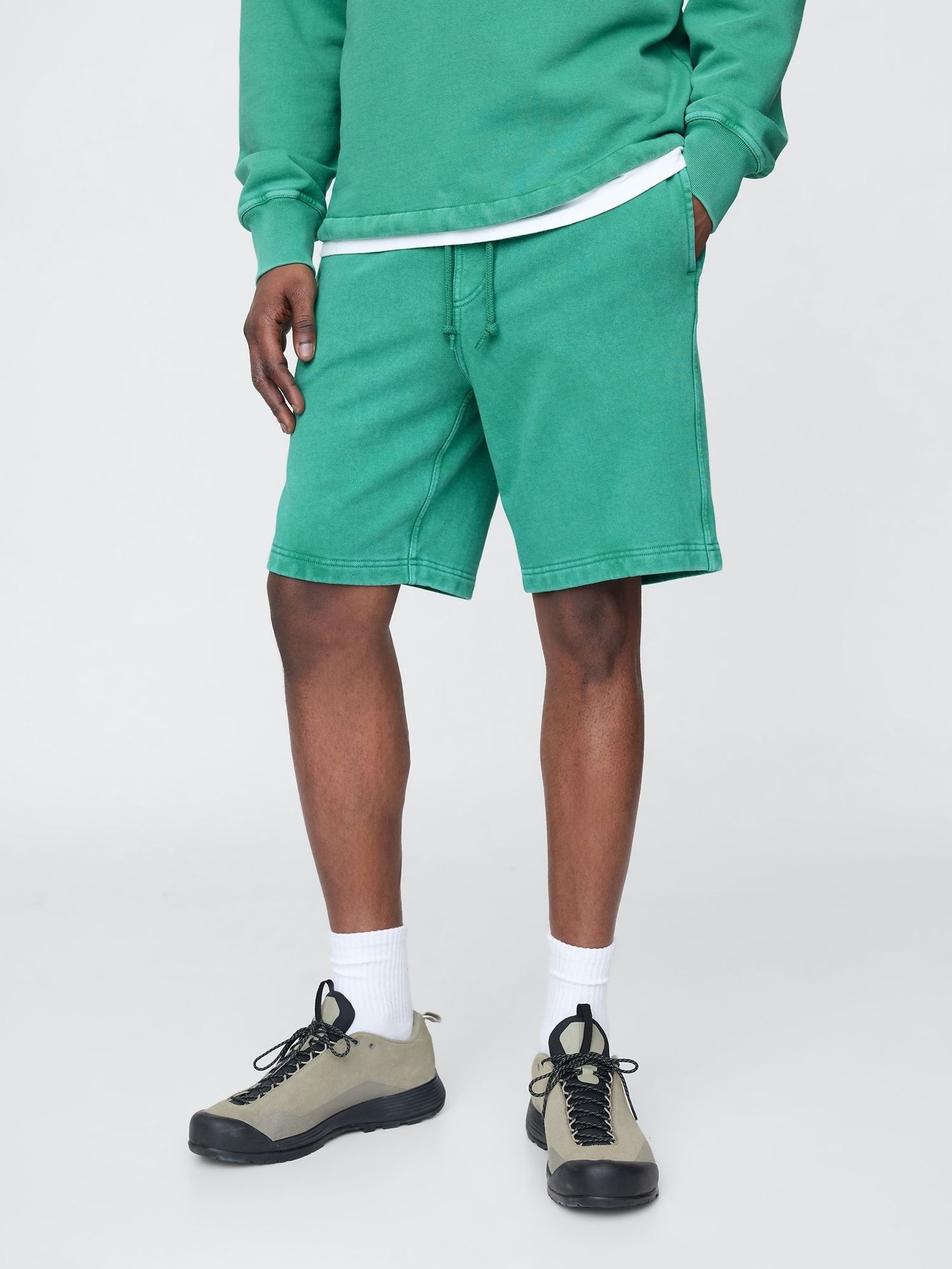 Green Relaxed Sweat Shorts (H14013) | £55
