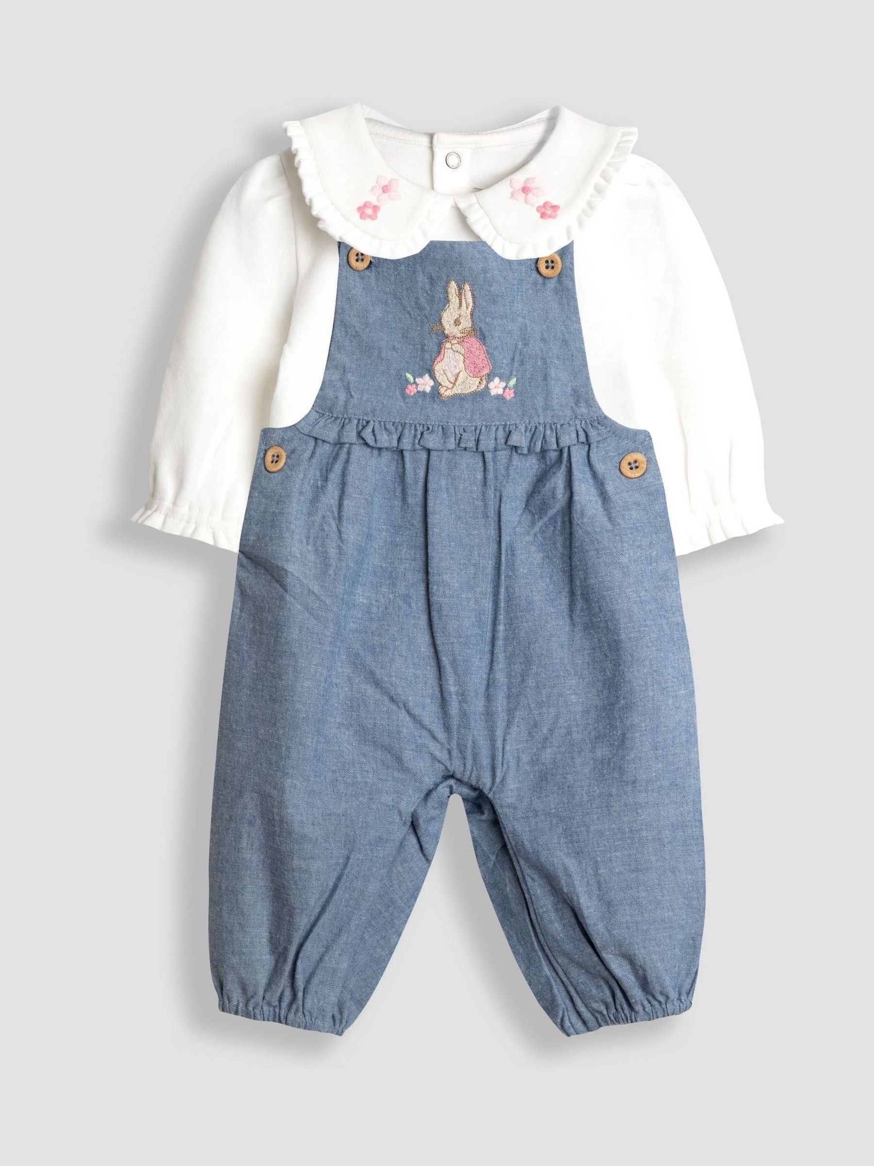 Denim Flopsy Chambray Dungaree & Body Set (H14547) | £34 - £36