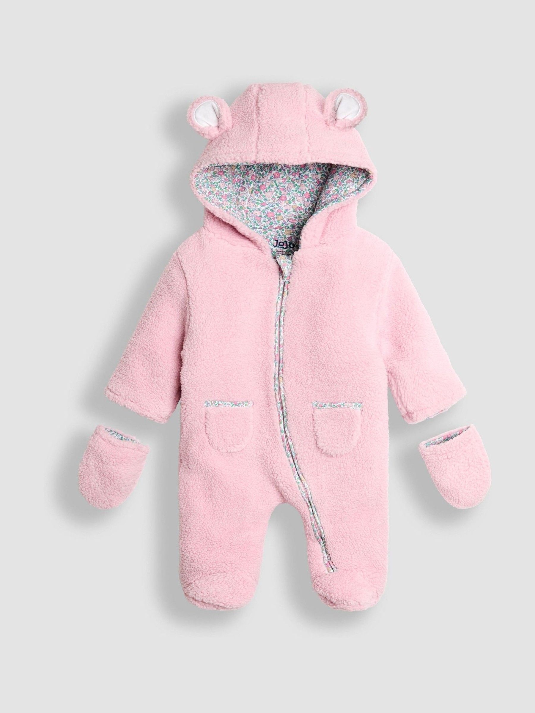 Pink Mouse Cosy Borg Character Pramsuit (H14569) | £36.50