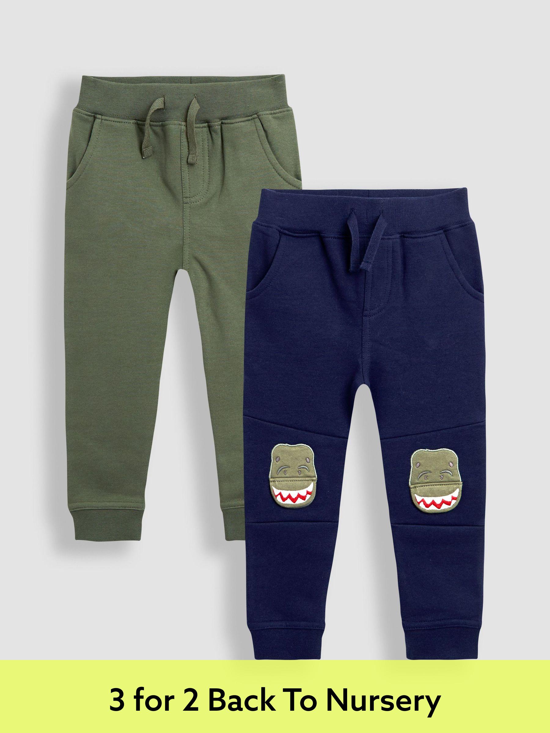 Blue 2-Pack Appliqué Knee & Plain Joggers (H14581) | £25 - £28