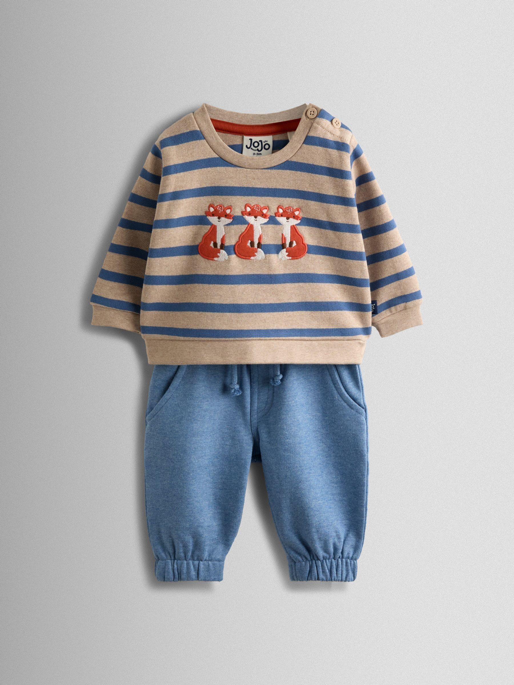 Blue 2-Piece Appliqué Sweatshirt & Joggers Set (H14596) | £28 - £29