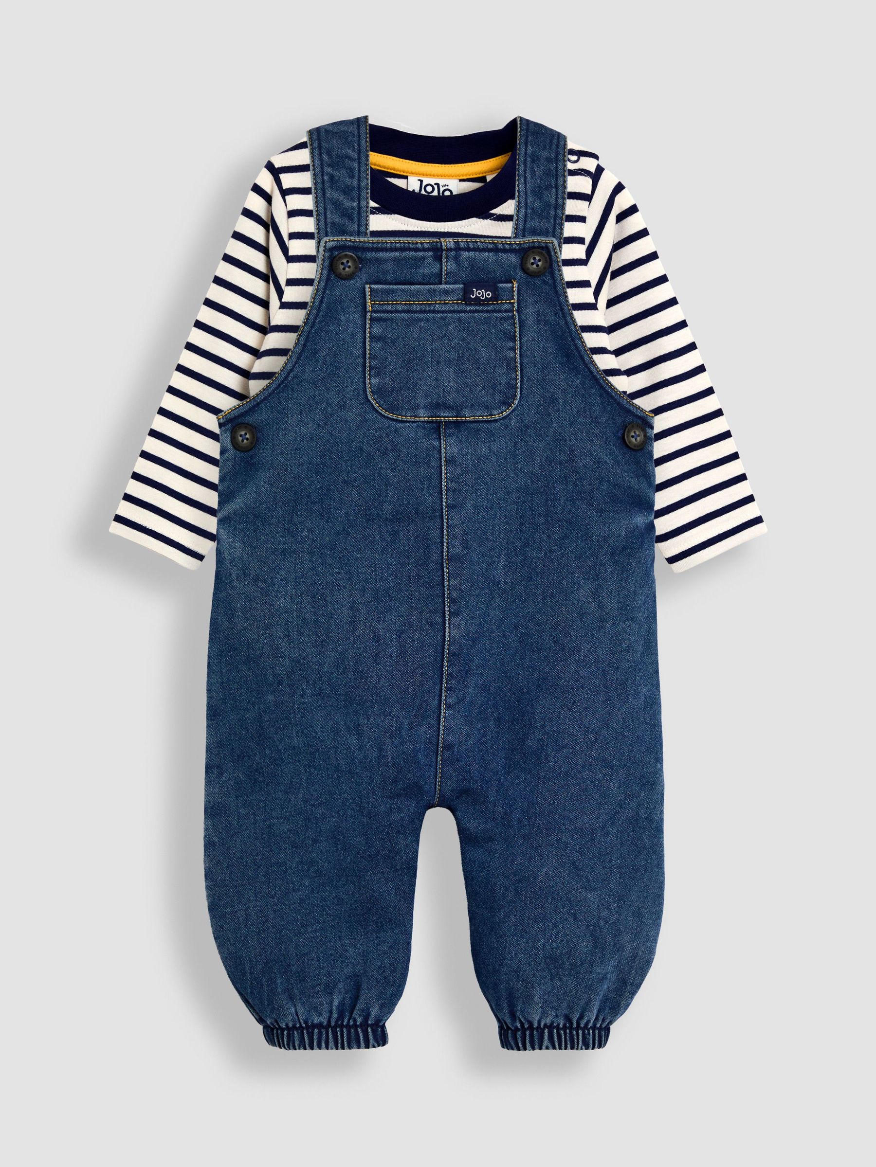Blue 2-Piece Denim Dungarees & Top Set (H15193) | £30 - £32