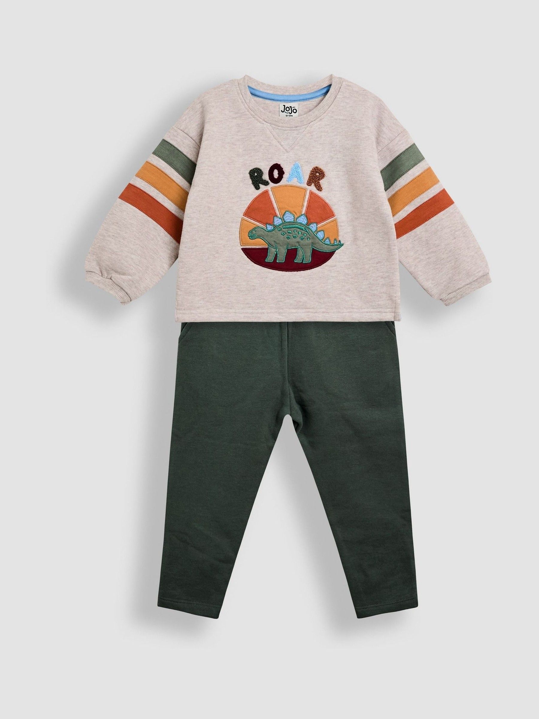 Natural Dino 2-Piece Drop Shoulder Sweatshirt & Leggings Set (H15196) | £28 - £32