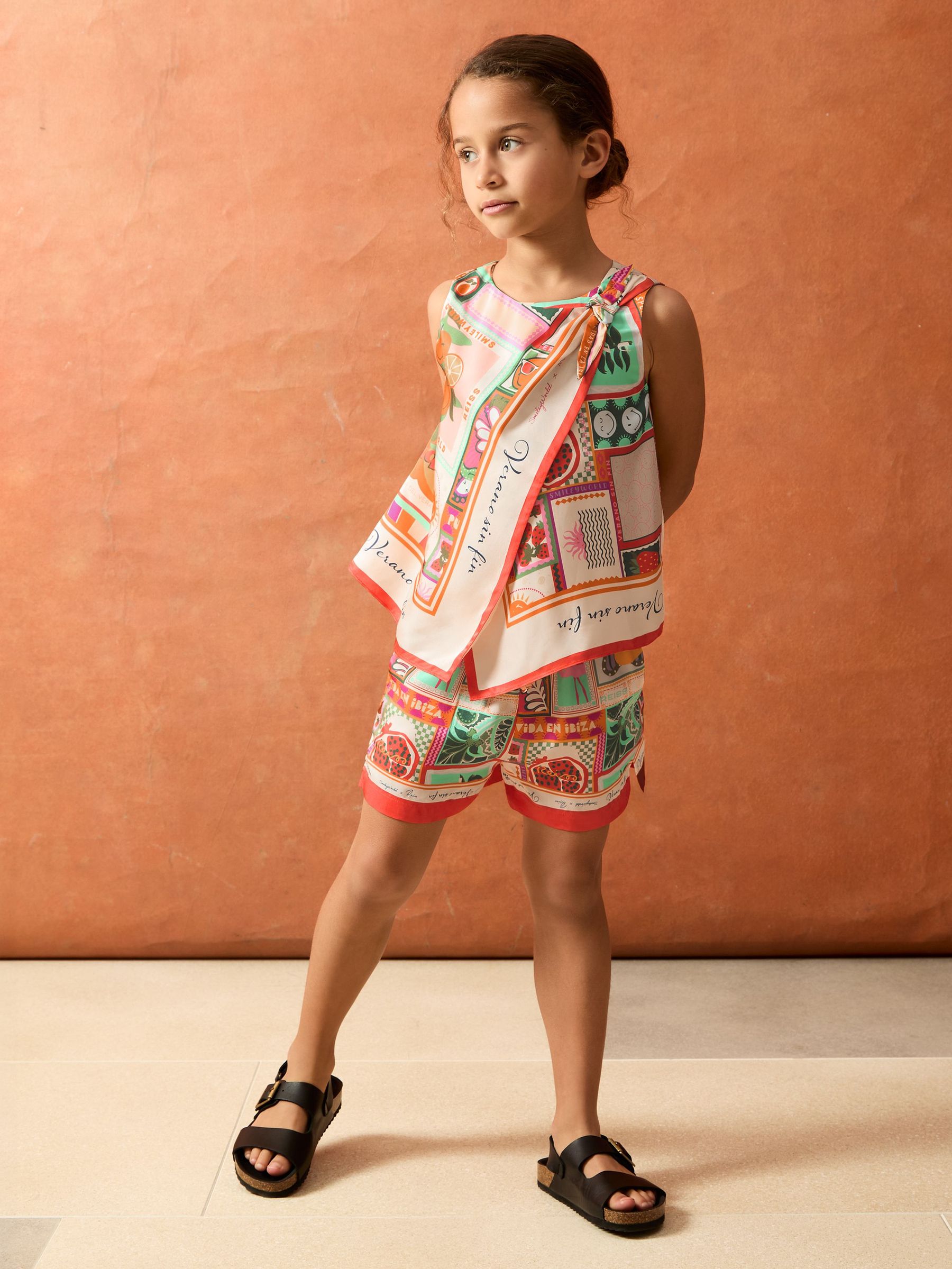 4-9 yrs SmileyWorld Motif Print Top in Multi (H15614) | £50
