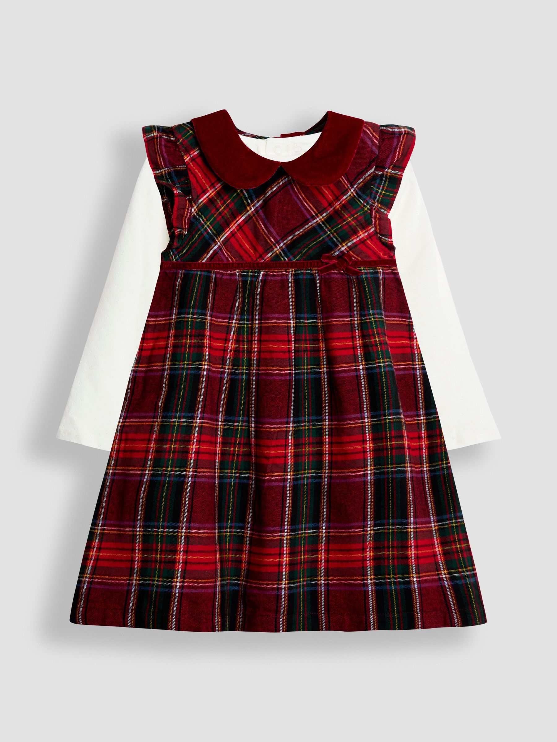 Red Tartan Baby Dress & Body Set (H15860) | £36 - £38