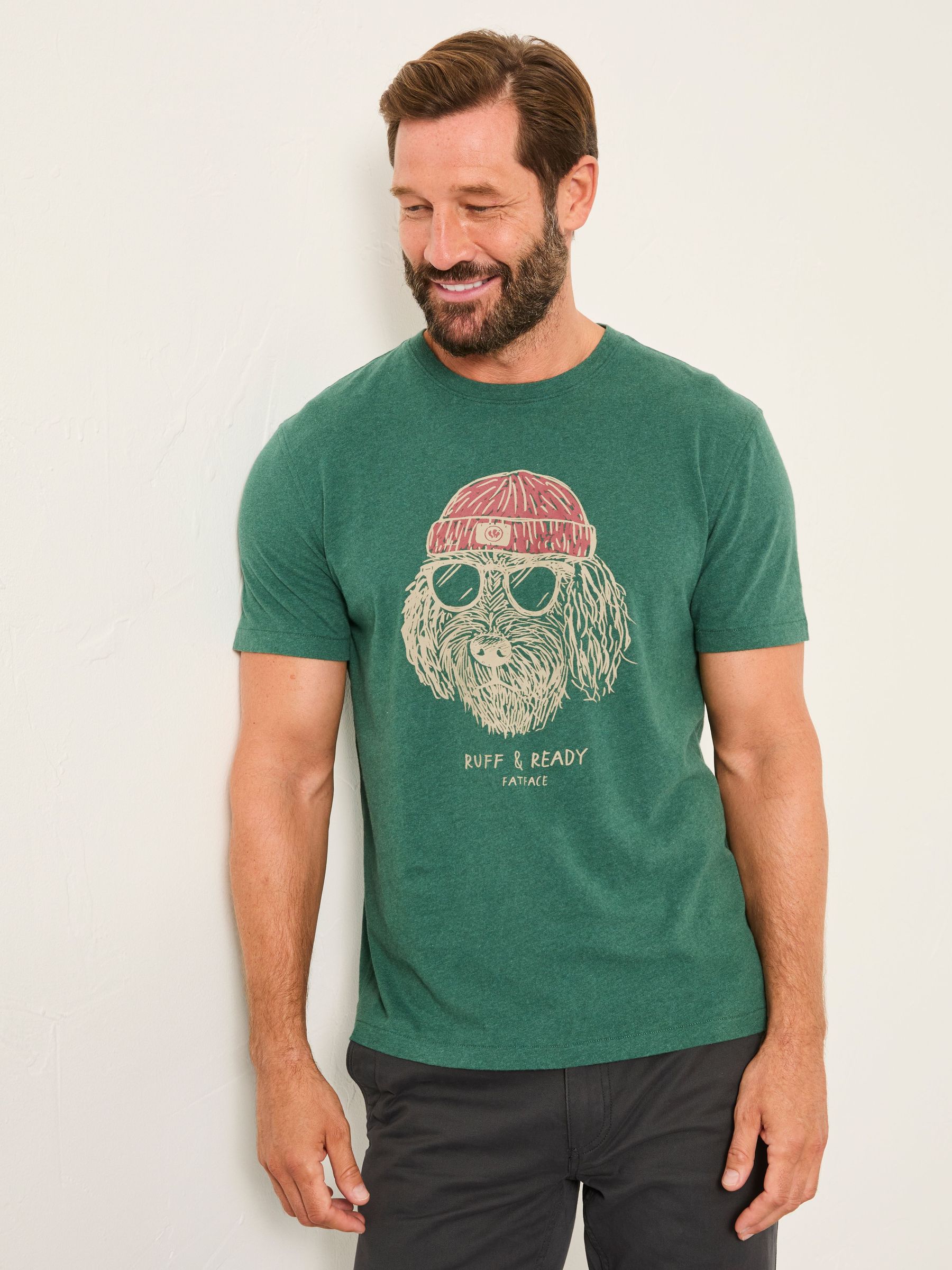 Emerald Green Rough and Ready Graphic T-Shirt (H17041) | £28