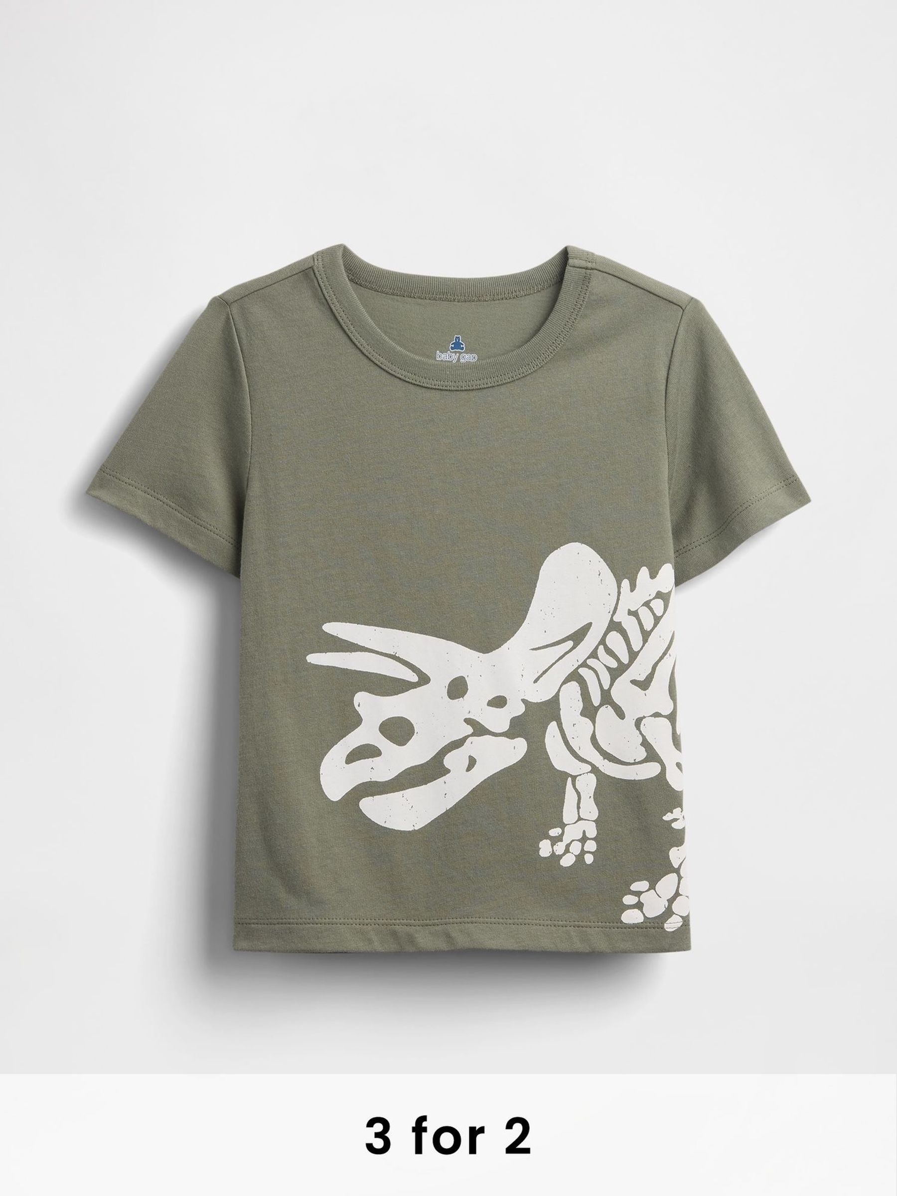 Green Dinosaur Graphic Jersey Short Sleeve T-Shirt (6mths-5yrs) (H17256) | £10