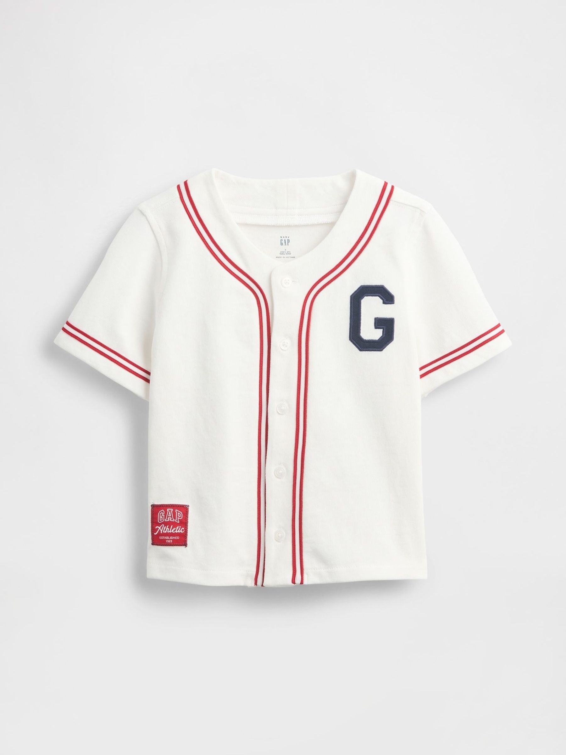 White Logo Baseball Jersey Shirt (6mths-5yrs) (H17280) | £18