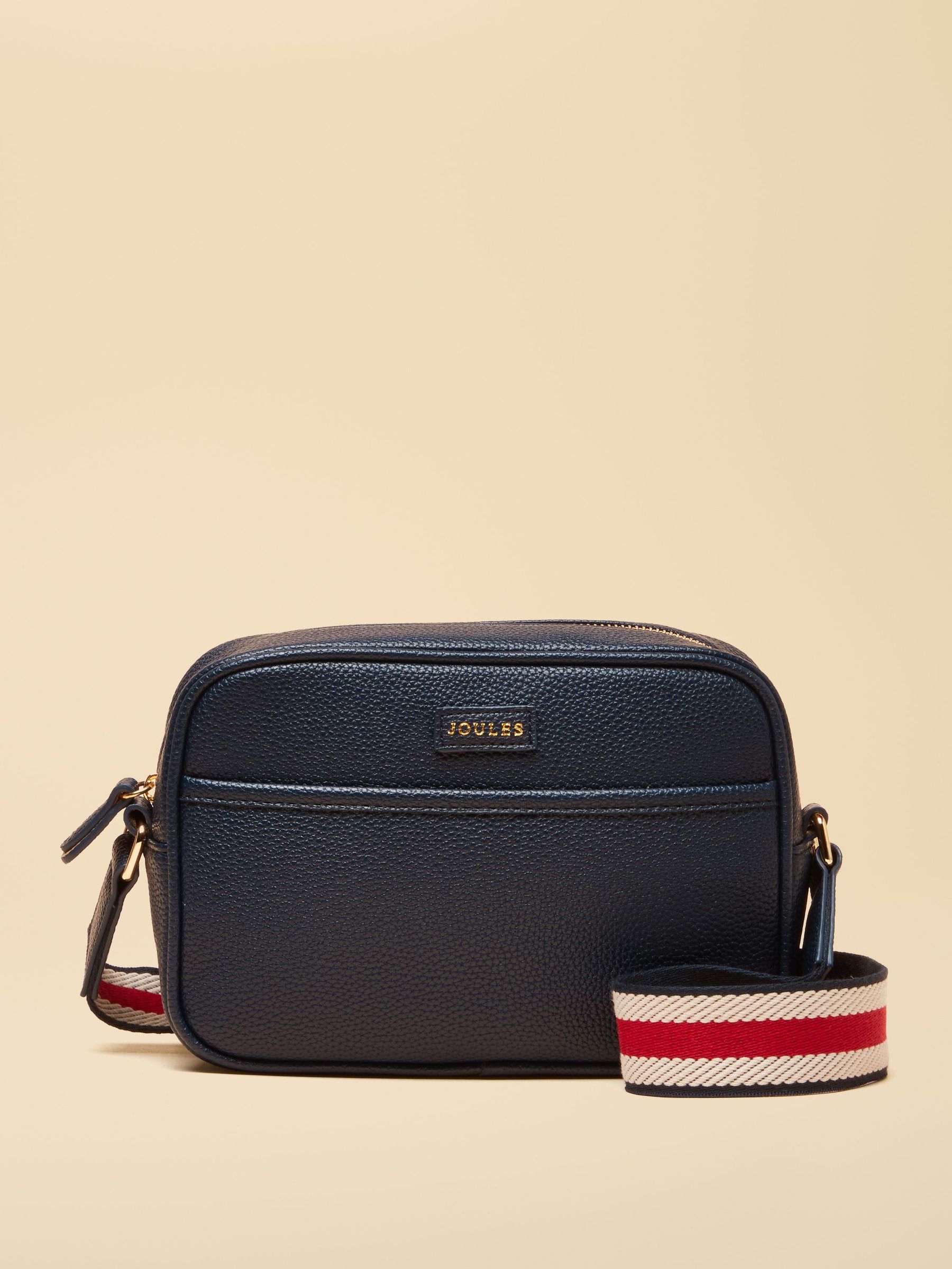 Trent Navy Adjustable Cross Body Bag with Front Pocket (H17306) | £39