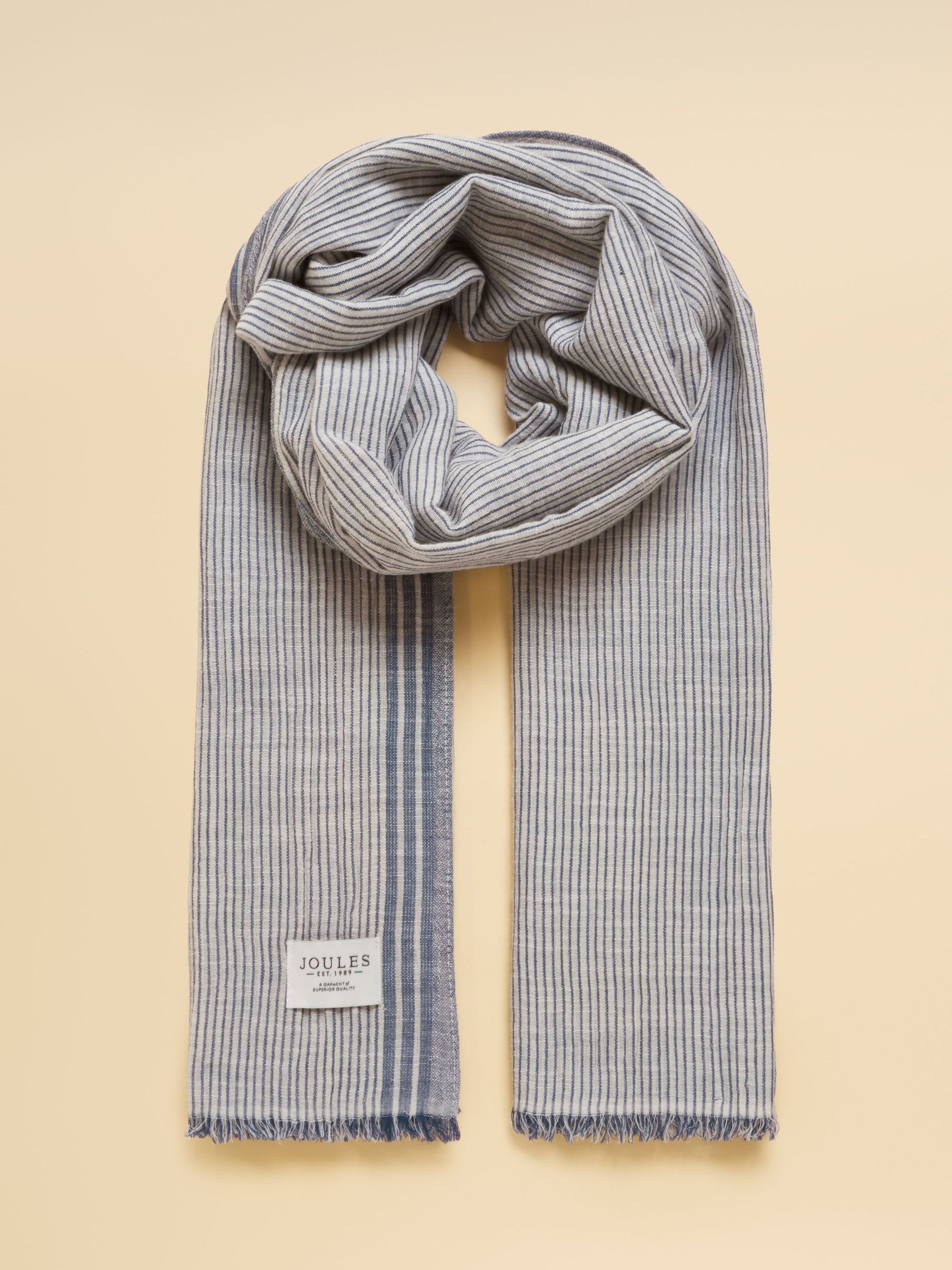 Orla Navy Stripe Printed Scarf