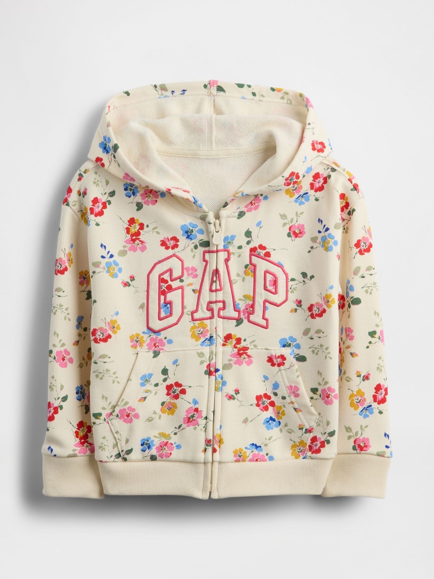 Beige Logo Fleece-Lined Zip Up Hoodie (6mths-5yrs) (H17369) | £20