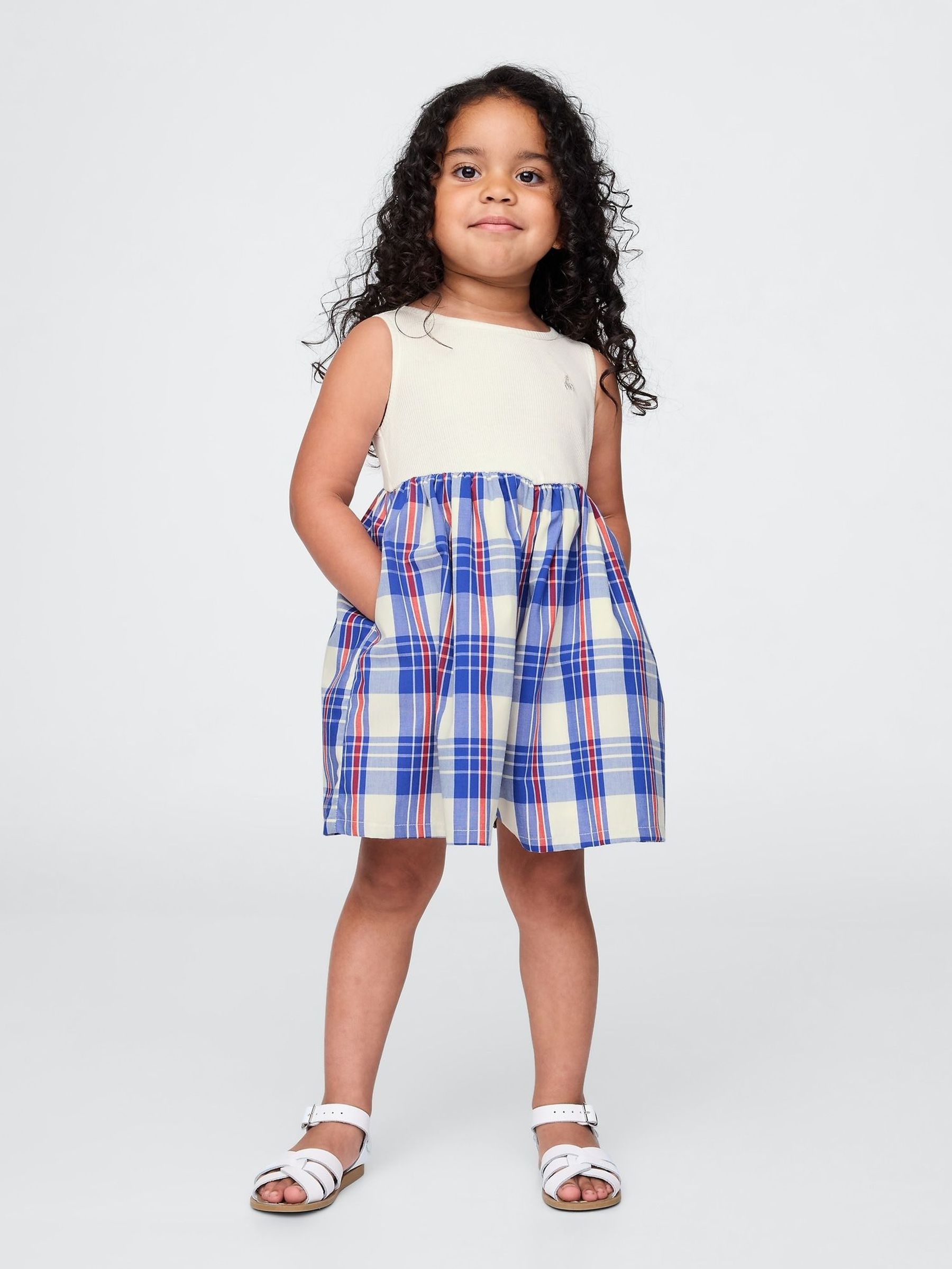 Blue Mixed Media Jumpsuit (6mths-5yrs) (H17378) | £12