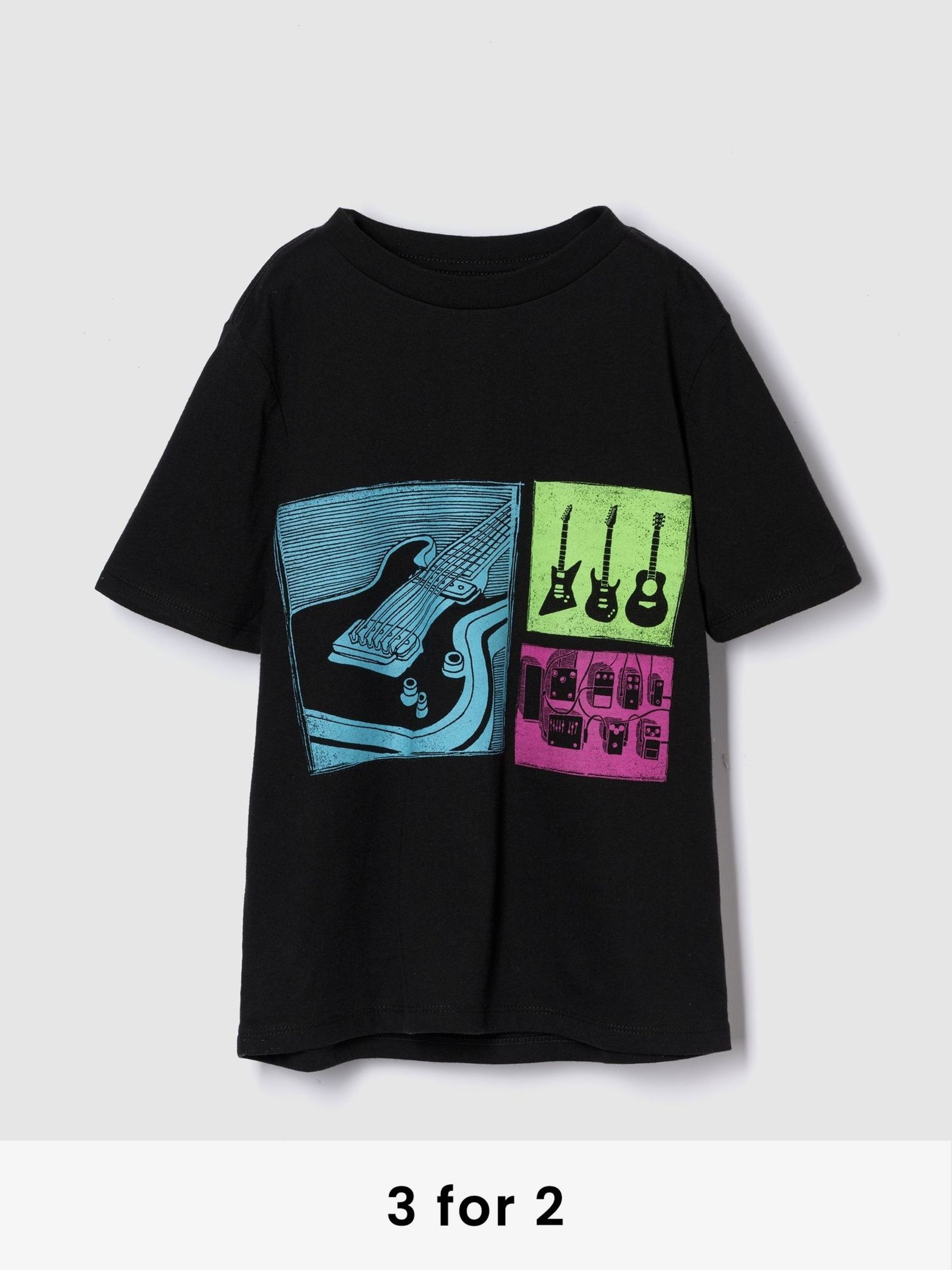 Black Graphic T-Shirt (4-13yrs) (H17784) | £10