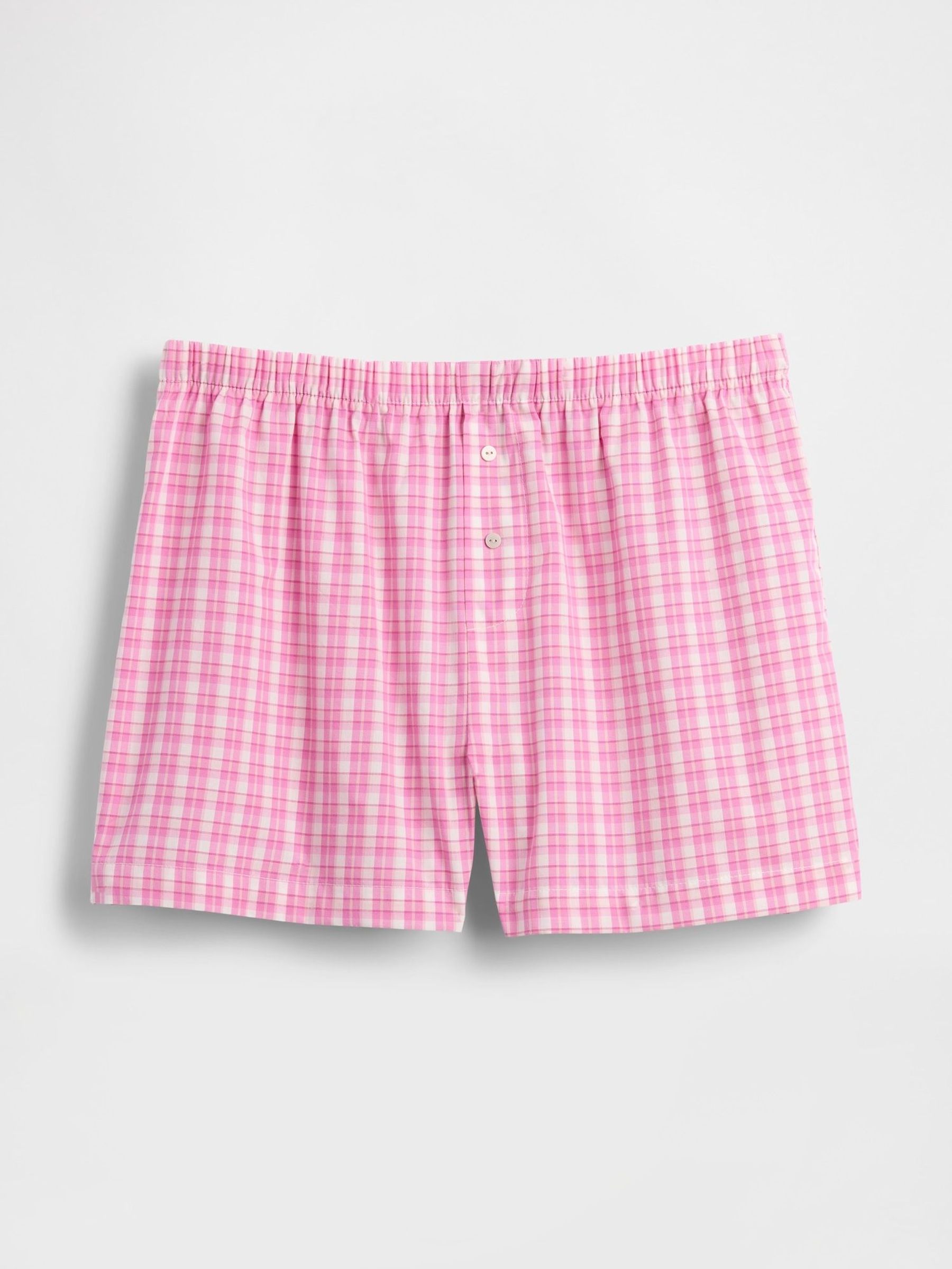 Pink Check Short Poplin Short Pyjama Bottoms (H18040) | £25