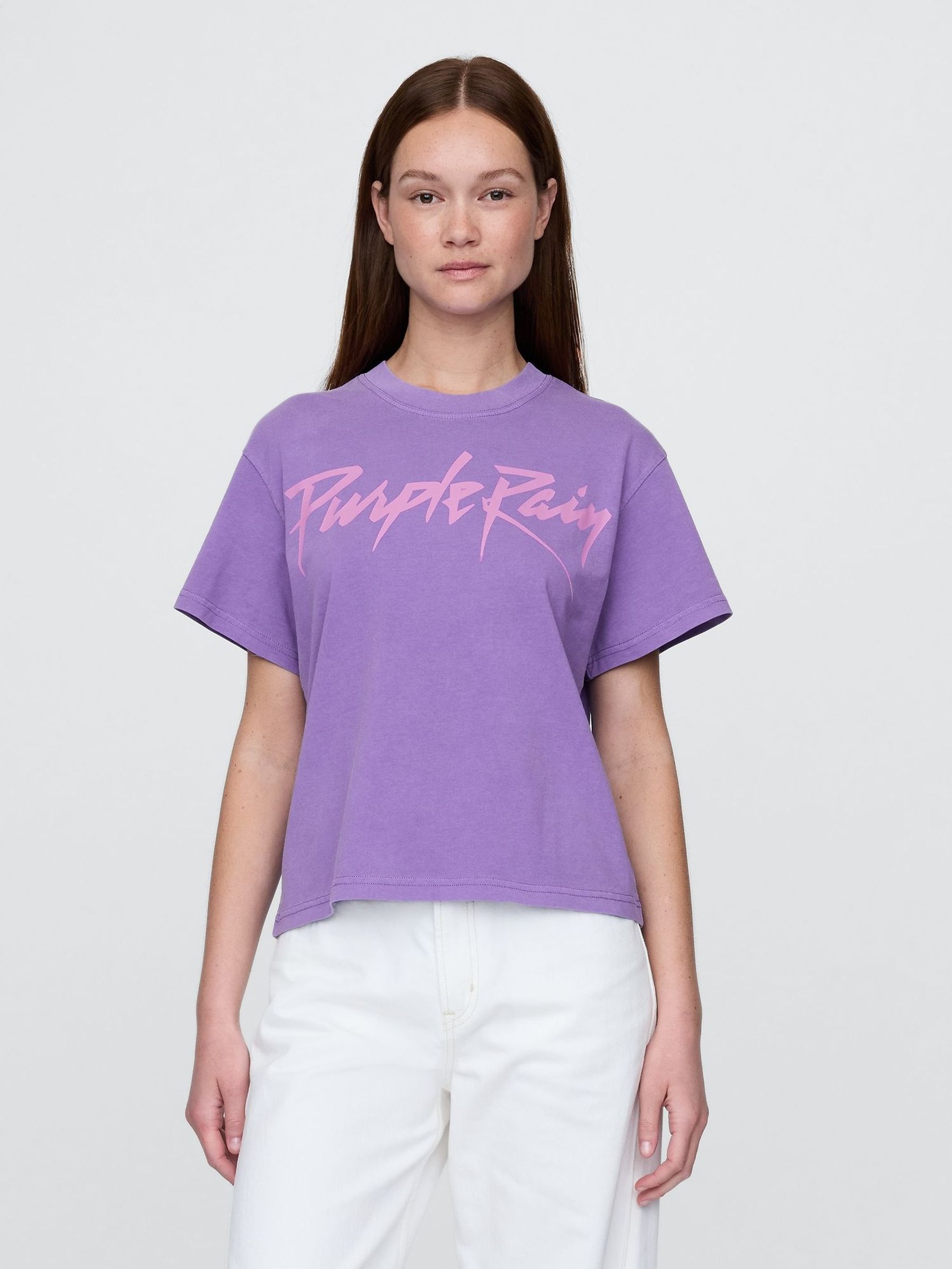 Purple Rain Relaxed Graphic Band Tee (H18050) | £45