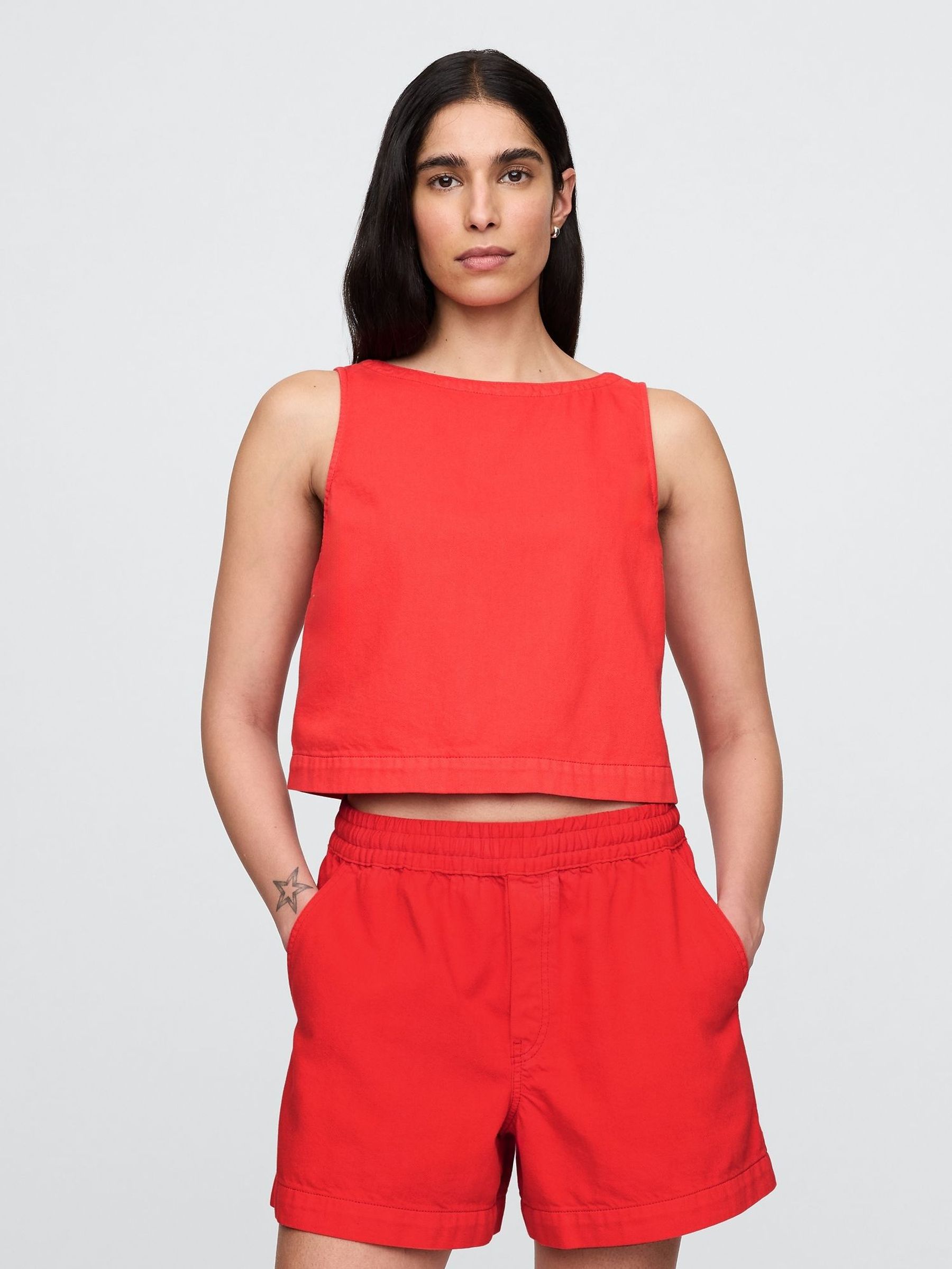 Red UltraSoft Denim Shell Vest (H18052) | £45
