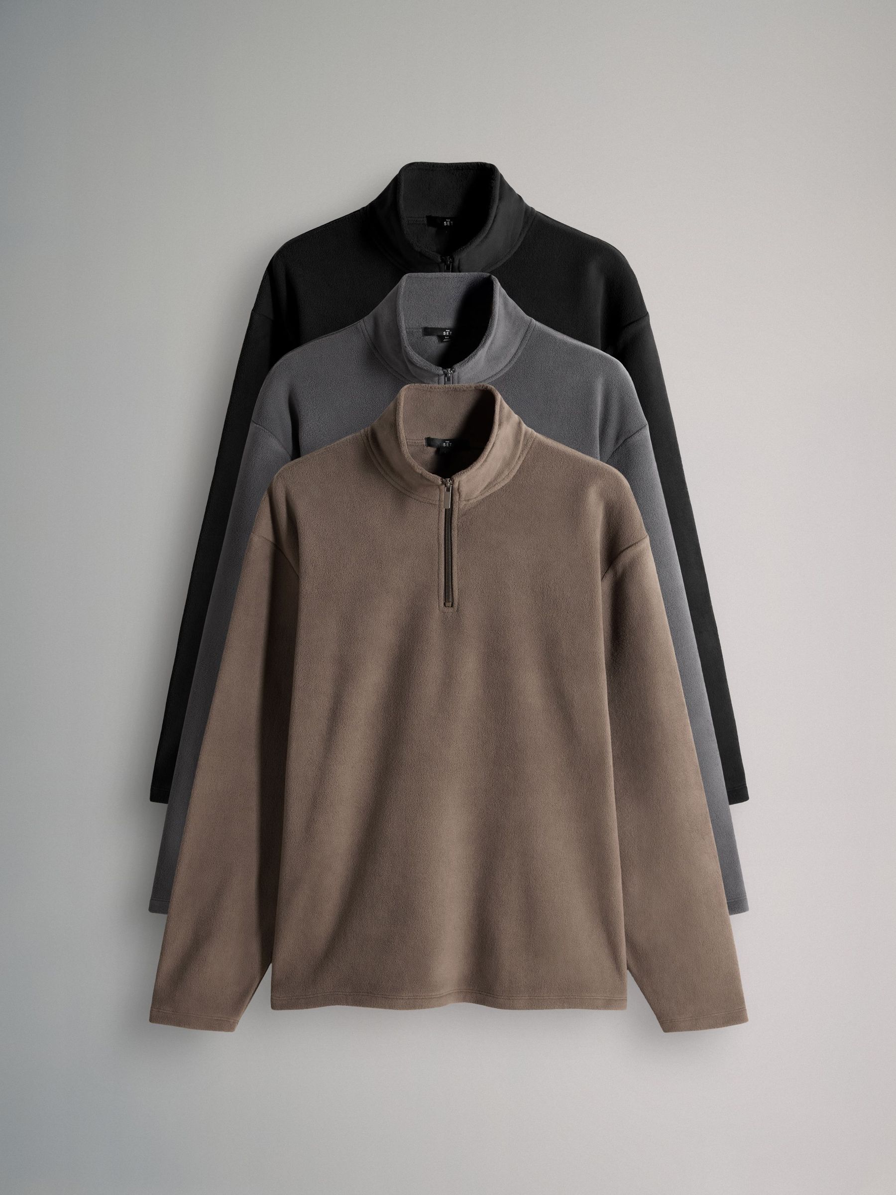 3 Pack Zip Neck Micro Fleece (H18119) | £36