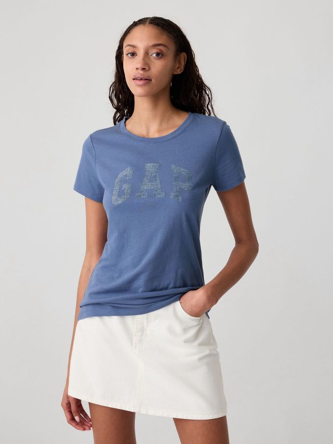 Navy Blue Logo Short Sleeve Crew Neck T-Shirt (H18123) | £8