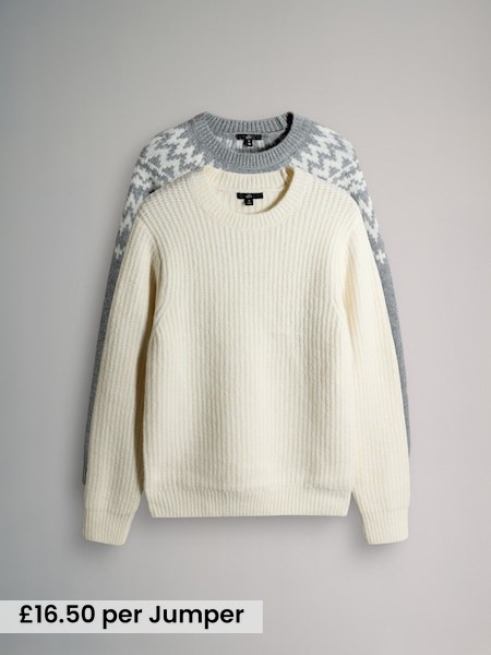 Mens Family Fairilse Crew Knit Jumpers (H18141) | £33