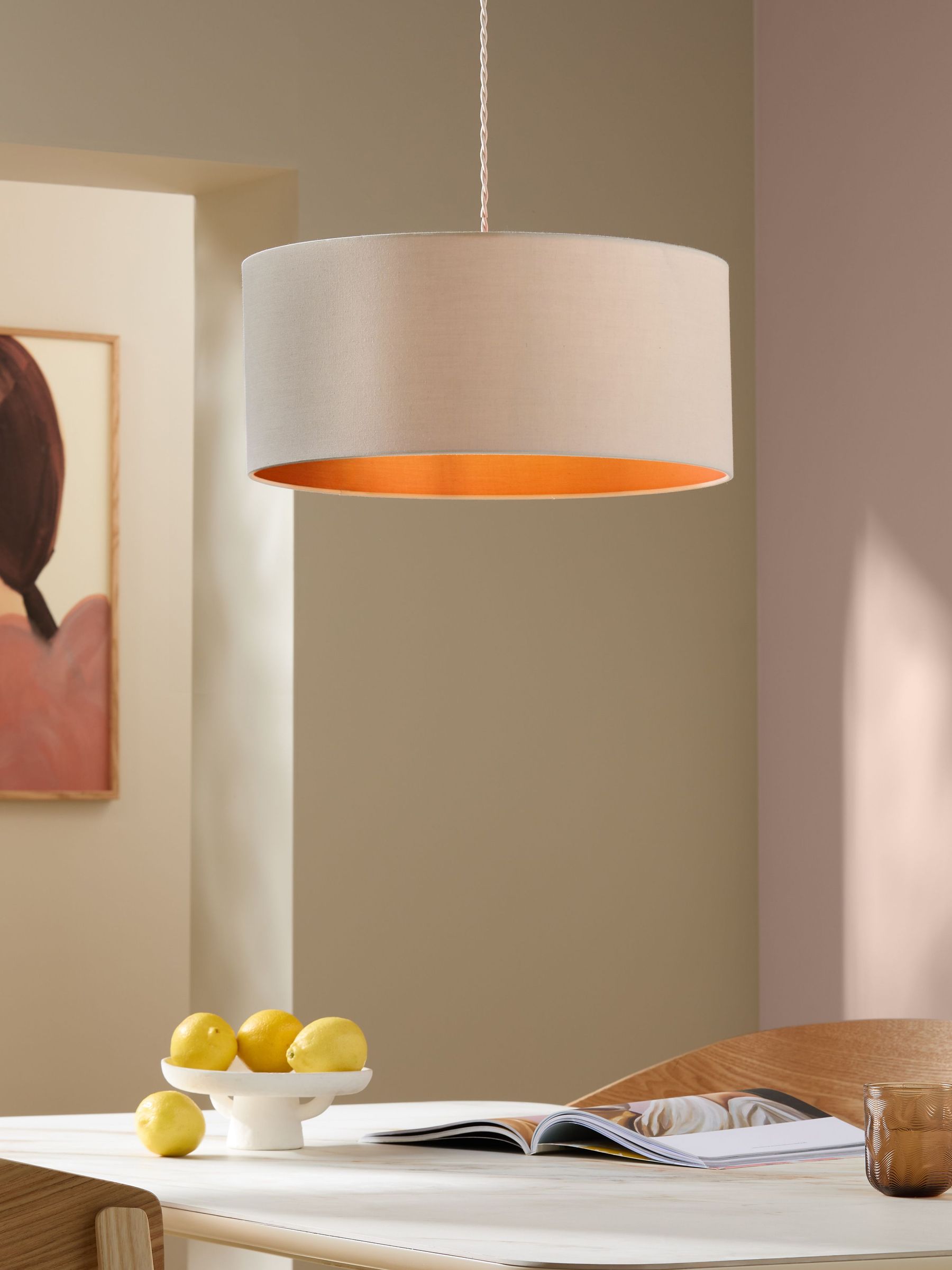 Oro Easy Fit Drum Shade in Cream (H18243) | £49
