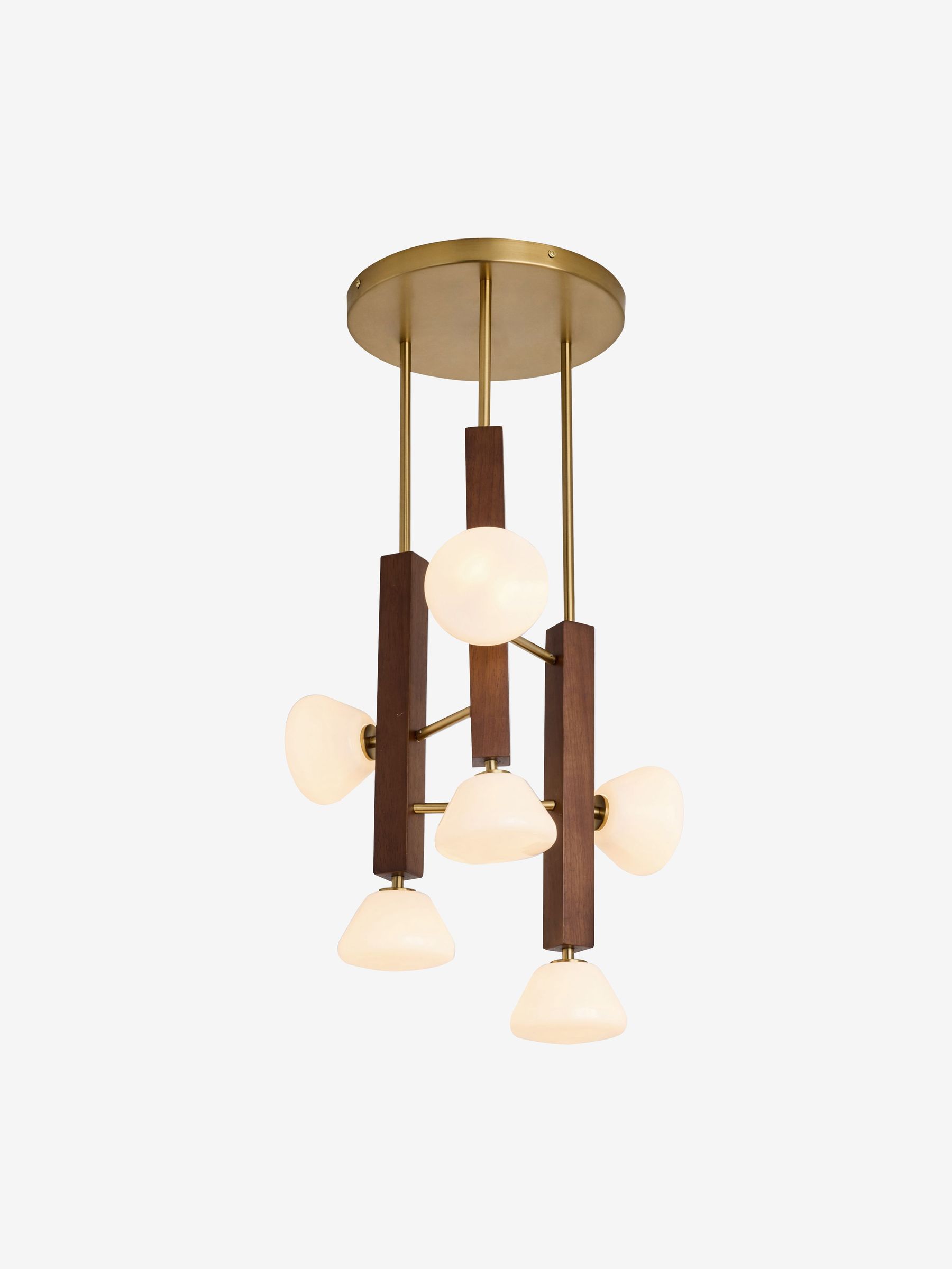 Dark Wood Cillian Cluster Pendant Light (H18377) | £319