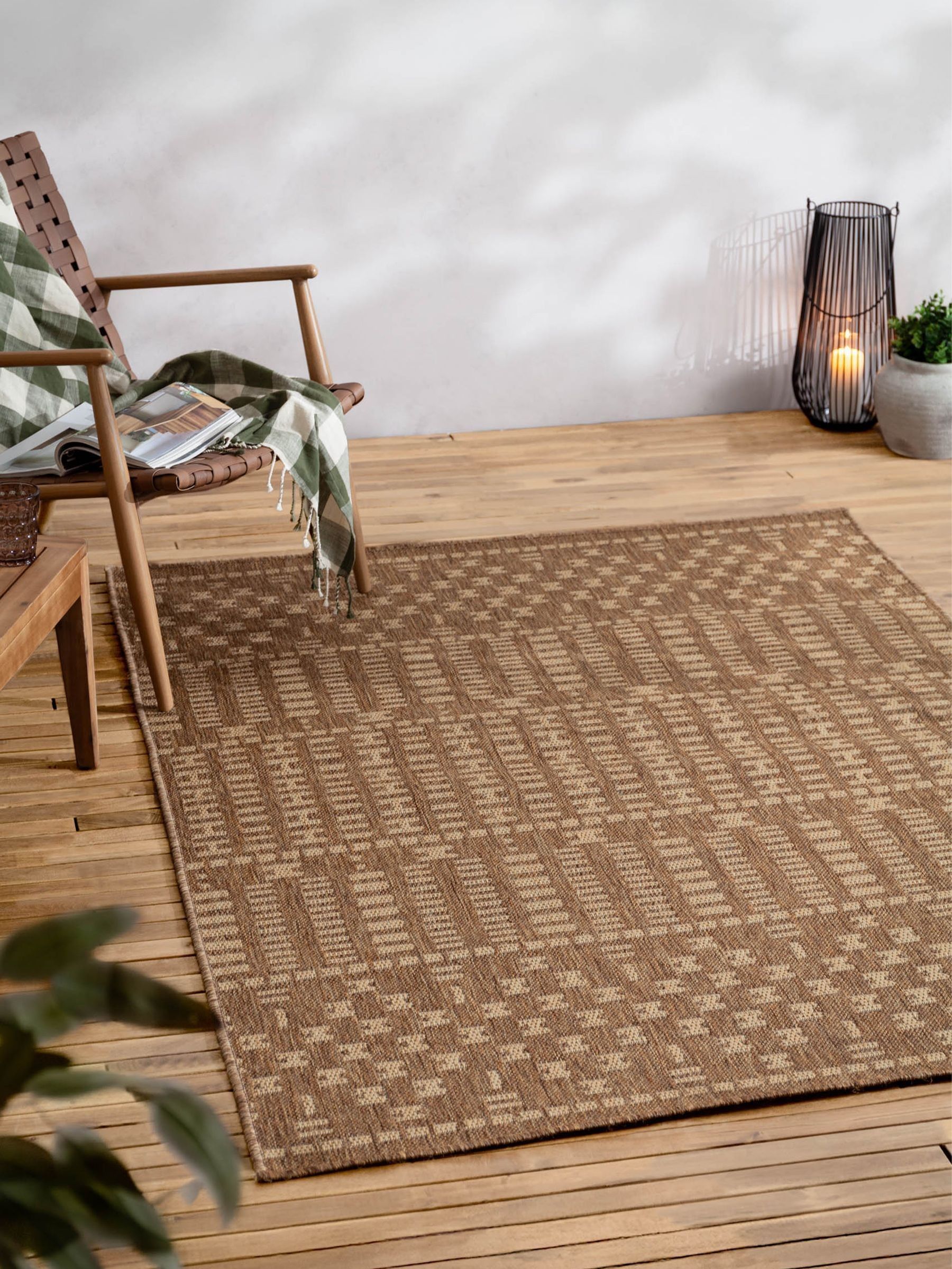 Natural Seagrove Jute Effect Indoor/Outdoor Washable Rug (H19130) | £54 - £74