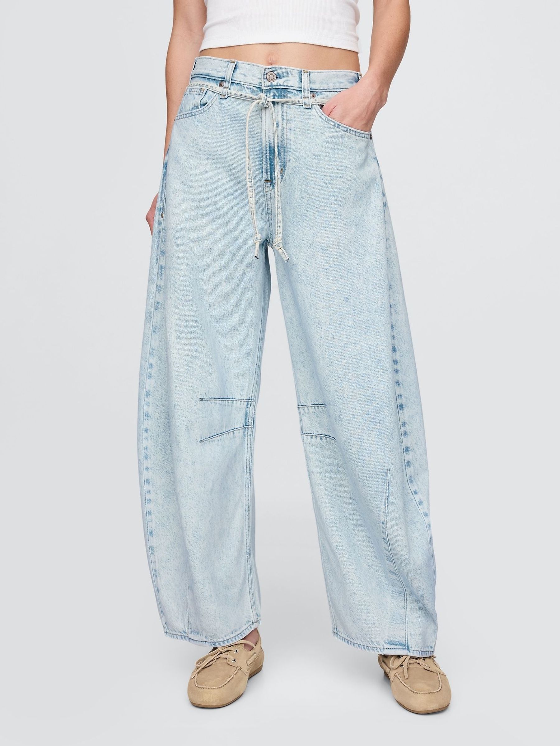 Blue High Waisted UltraSoft Horseshoe Jeans (H20392) | £50