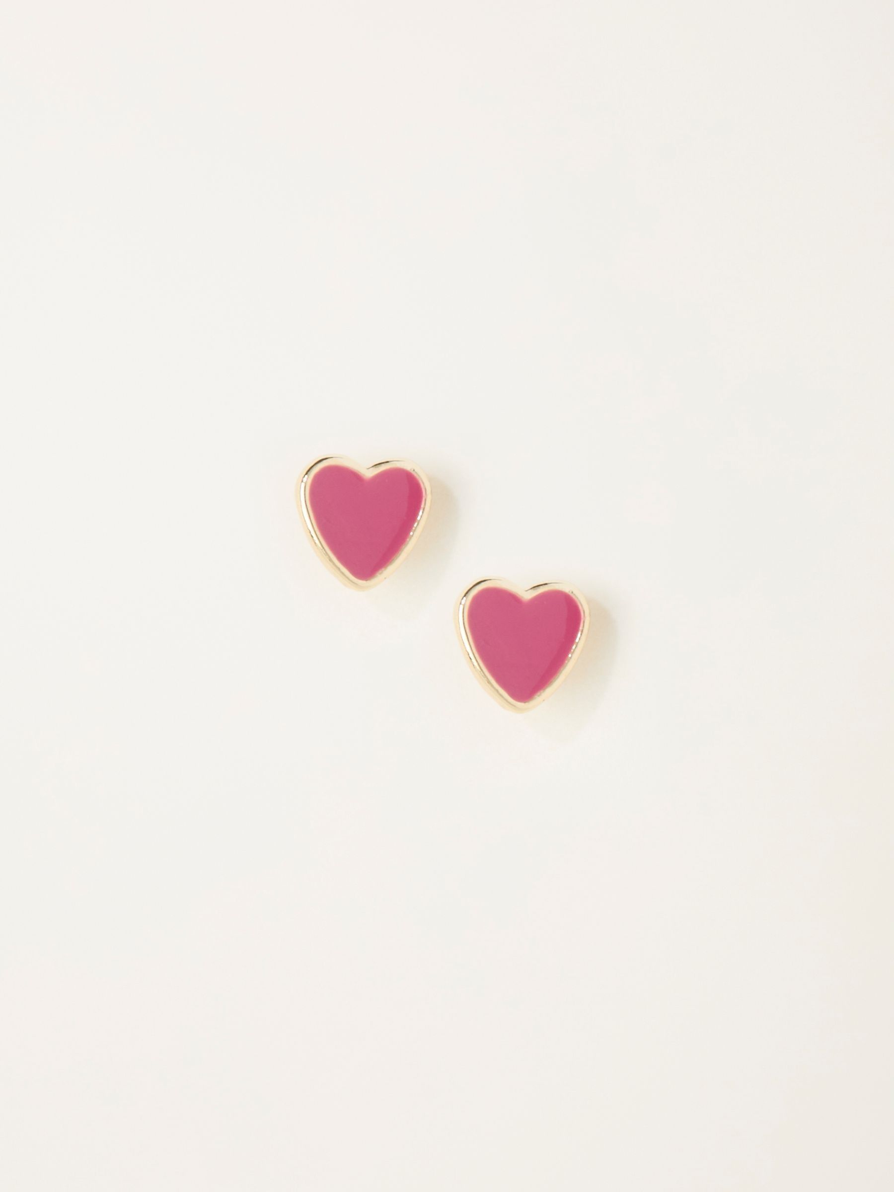 Gold Tone Heart Stud Earrings (H20454) | £8.50