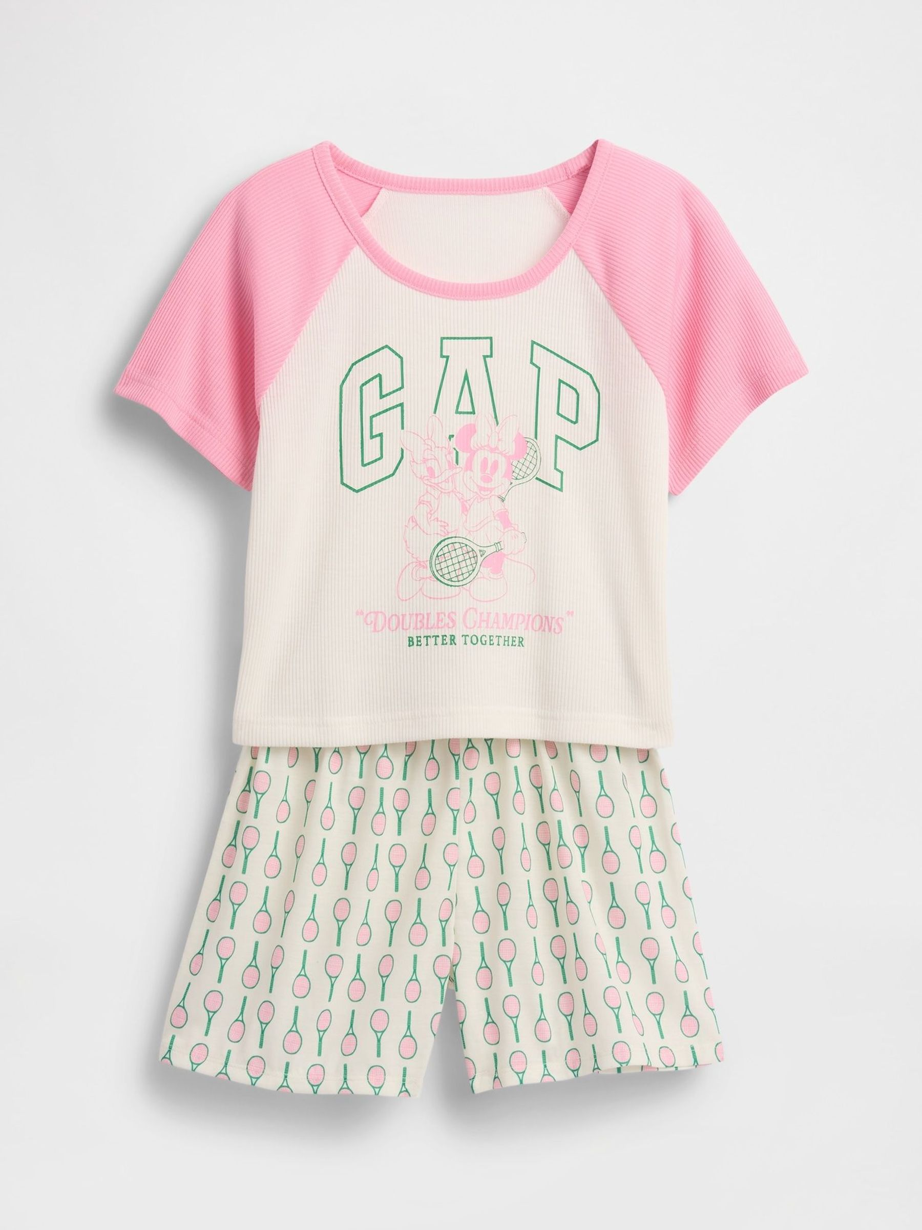 White Minnie Mouse & Daphne Duck Disney Short Sleeve Short Pyjama Set (6-13yrs) (H20618) | £30
