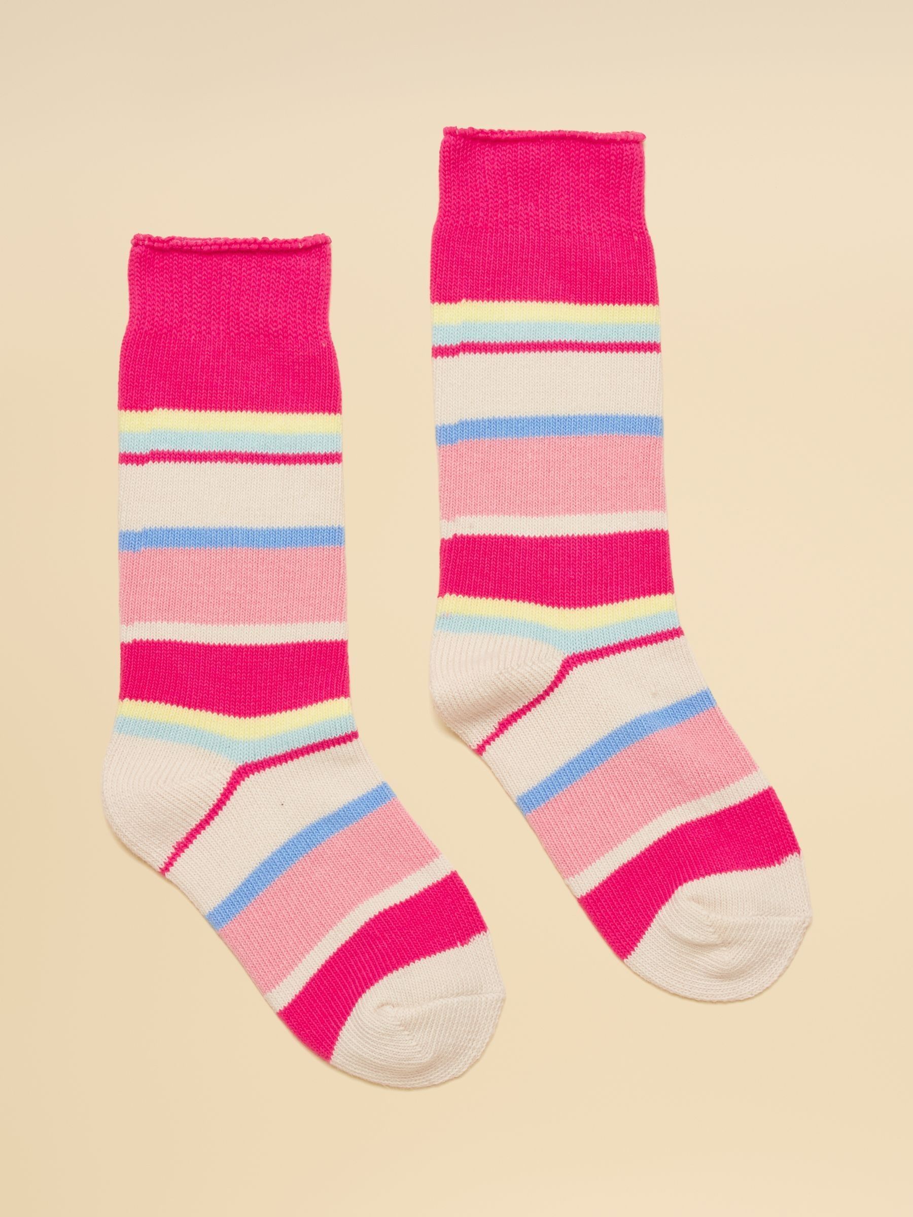 Kids' Wader Pink Multi Welly Sock (H20688) | £6.95