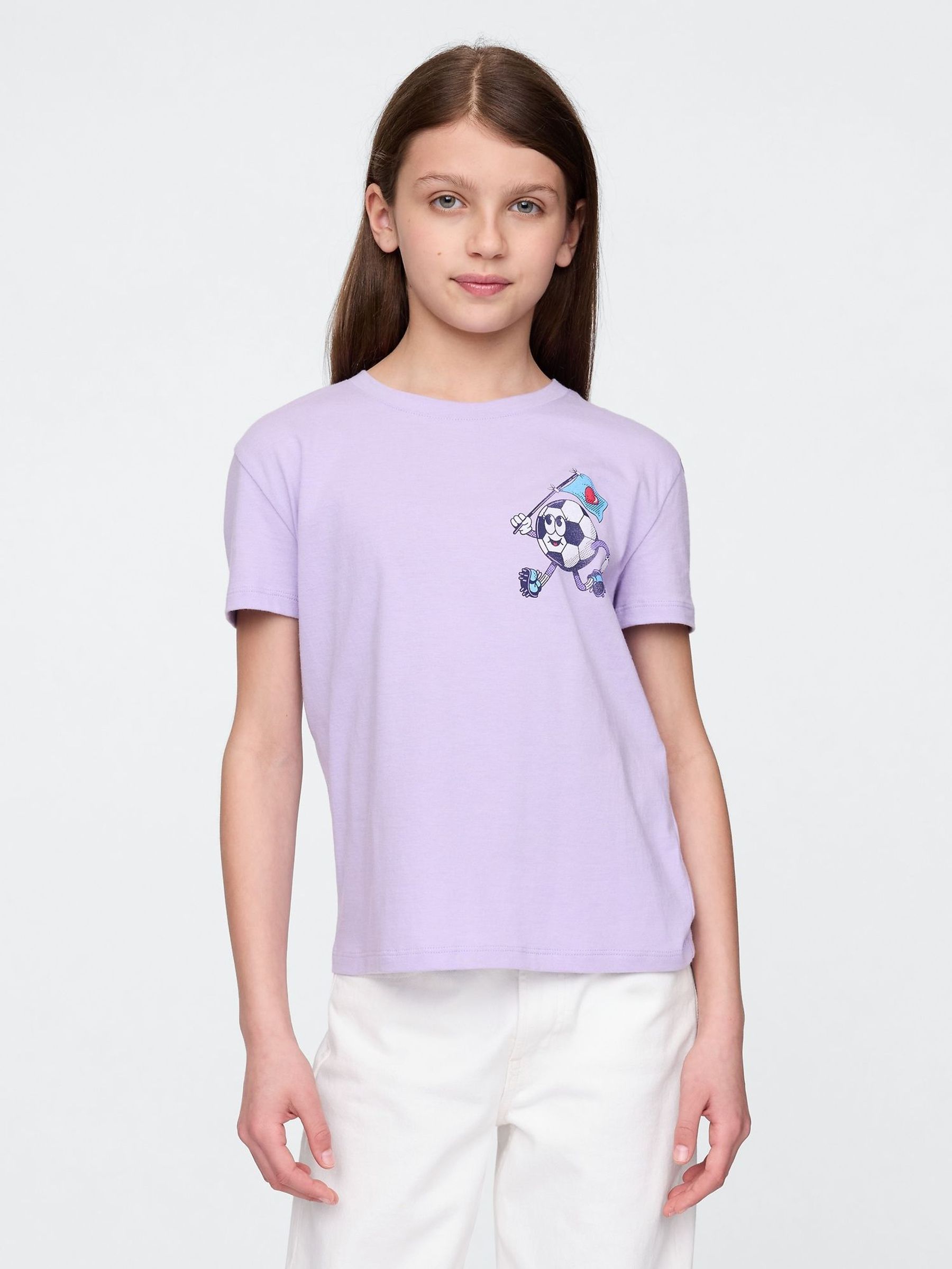 Purple Short Sleeve Crew Neck Graphic T-Shirt (4-13yrs) (H20831) | £10