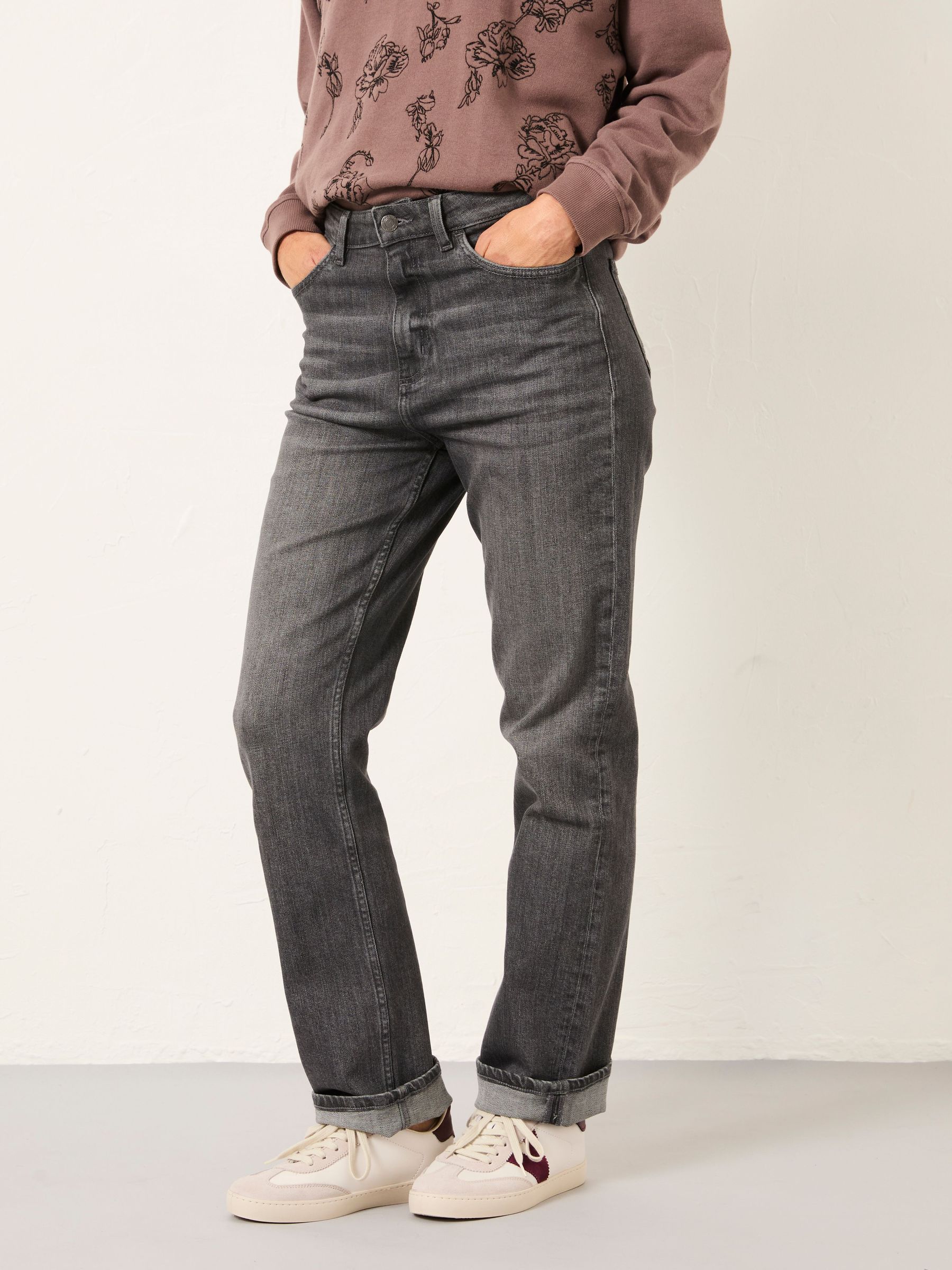 Carmel Grey Comfort Straight Jeans (H21094) | £59