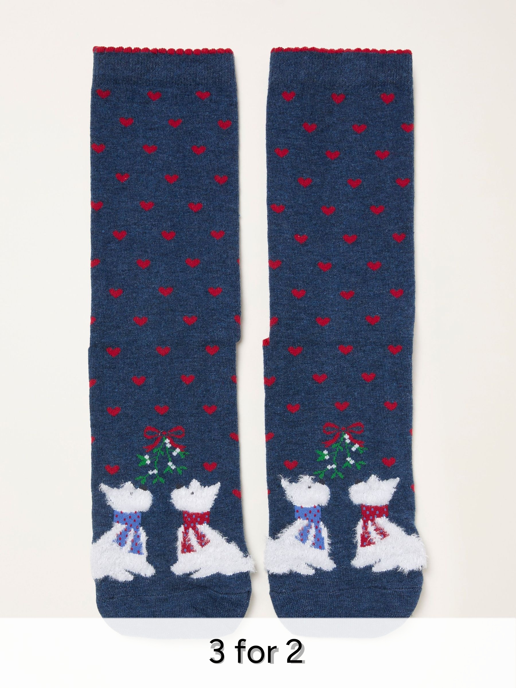 Navy Dog Toe Socks (H21474) | £7.50