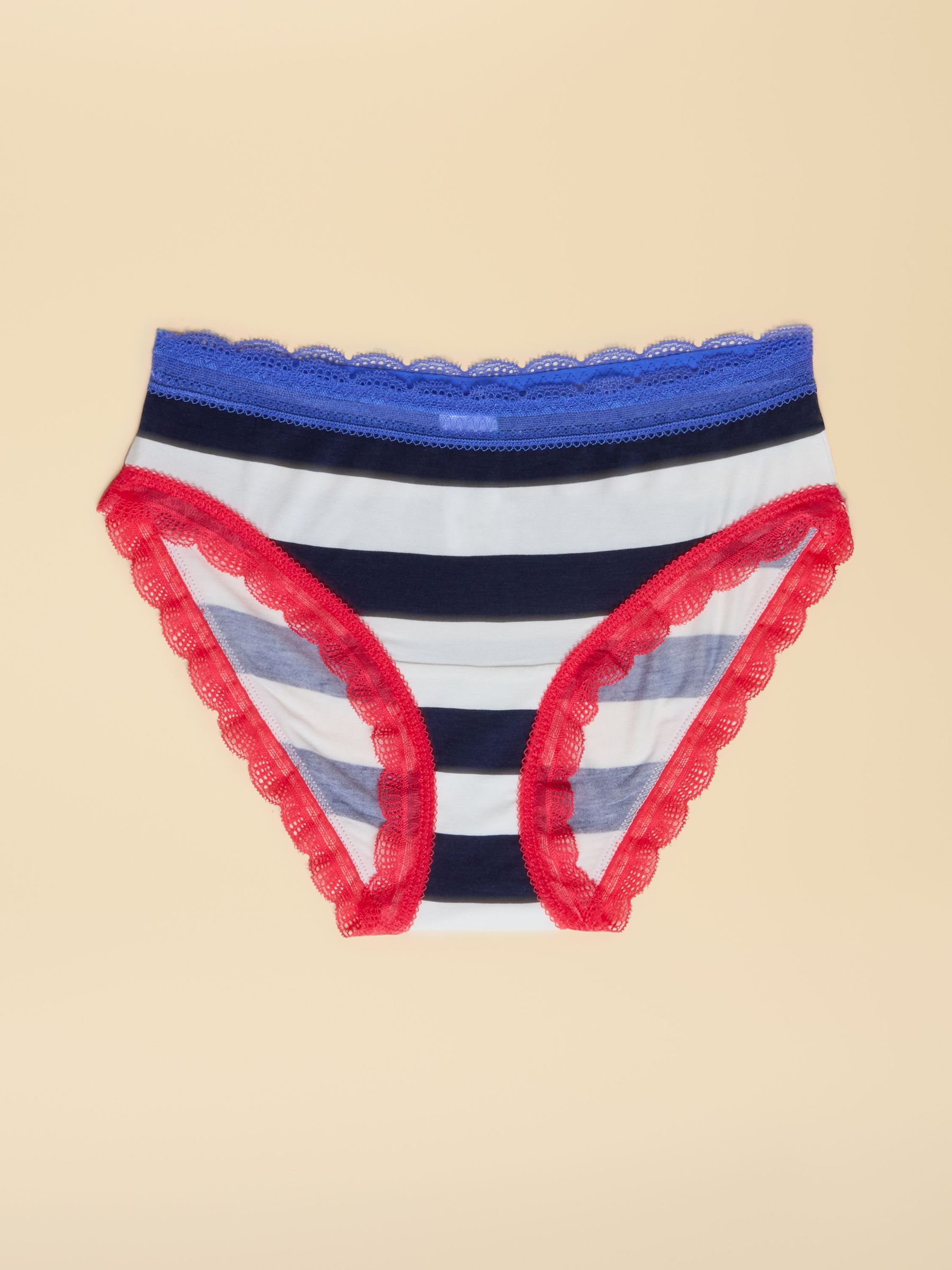Navy & White Stripe Knickers (H21529) | £9.95