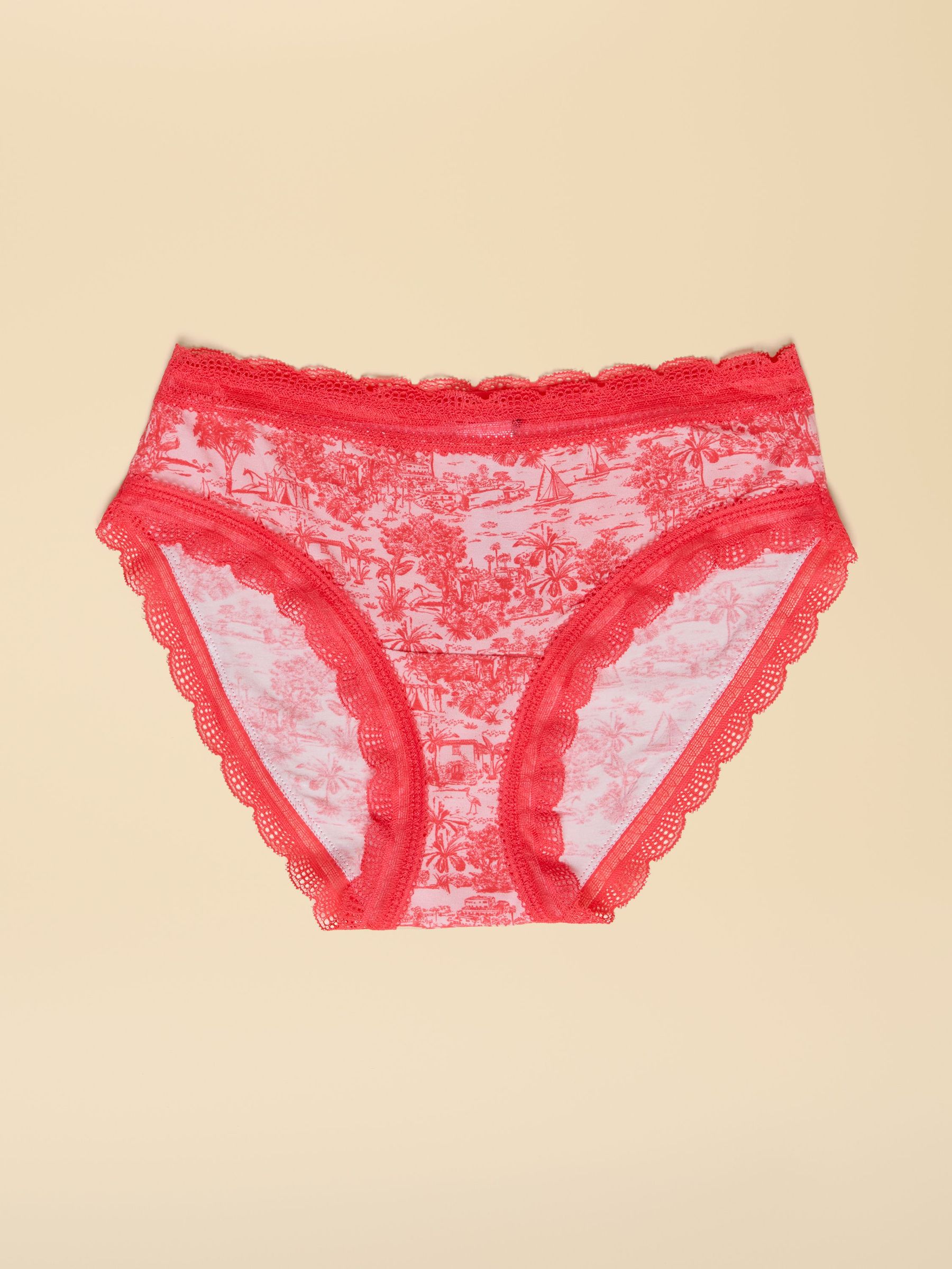 Pink Riviera Toile Knickers (H21530) | £9.95