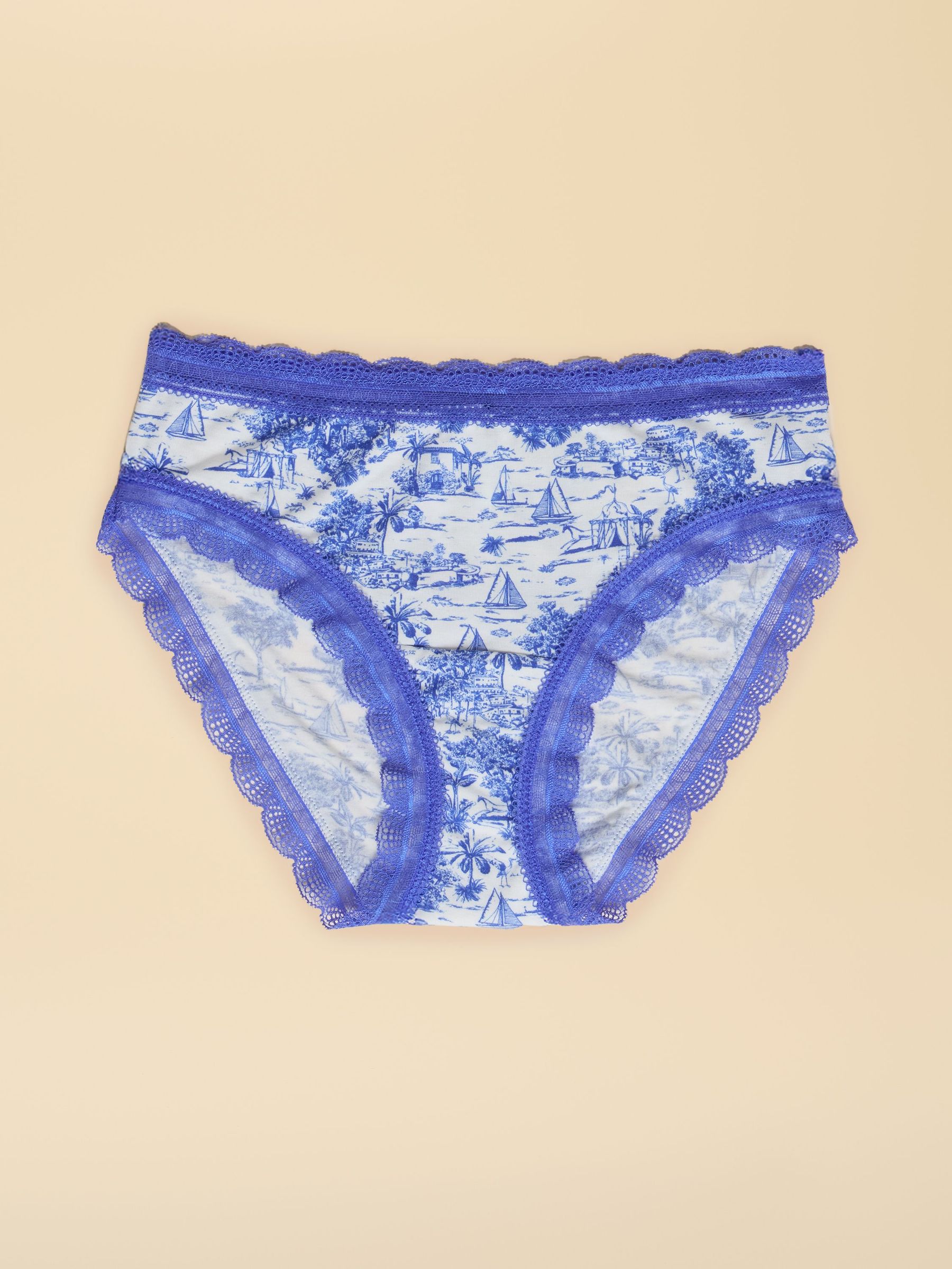 Blue Riviera Toile Knickers (H21531) | £9.95