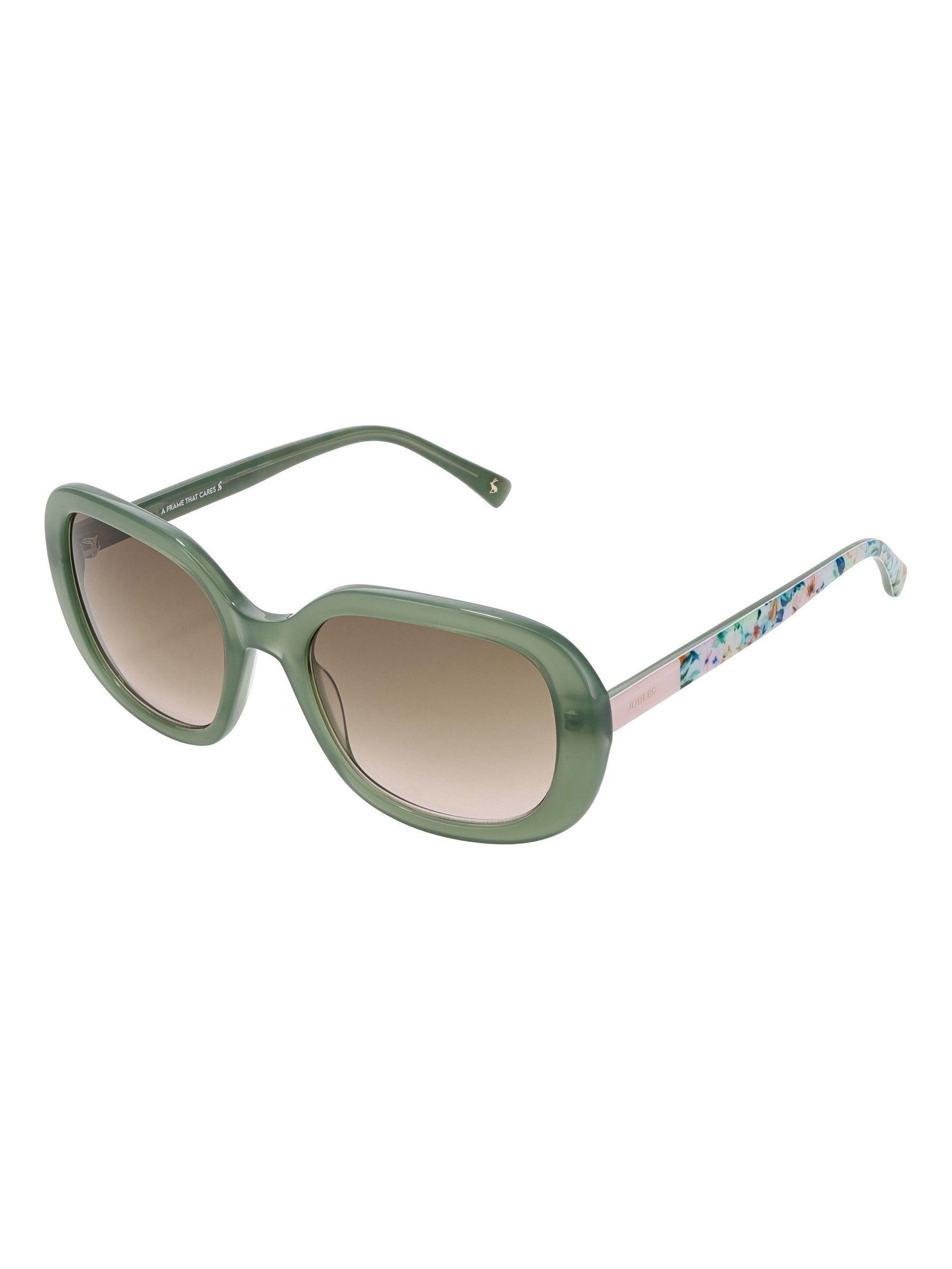 Green Oversized Rounded Square Sunglasses (H22235) | £65