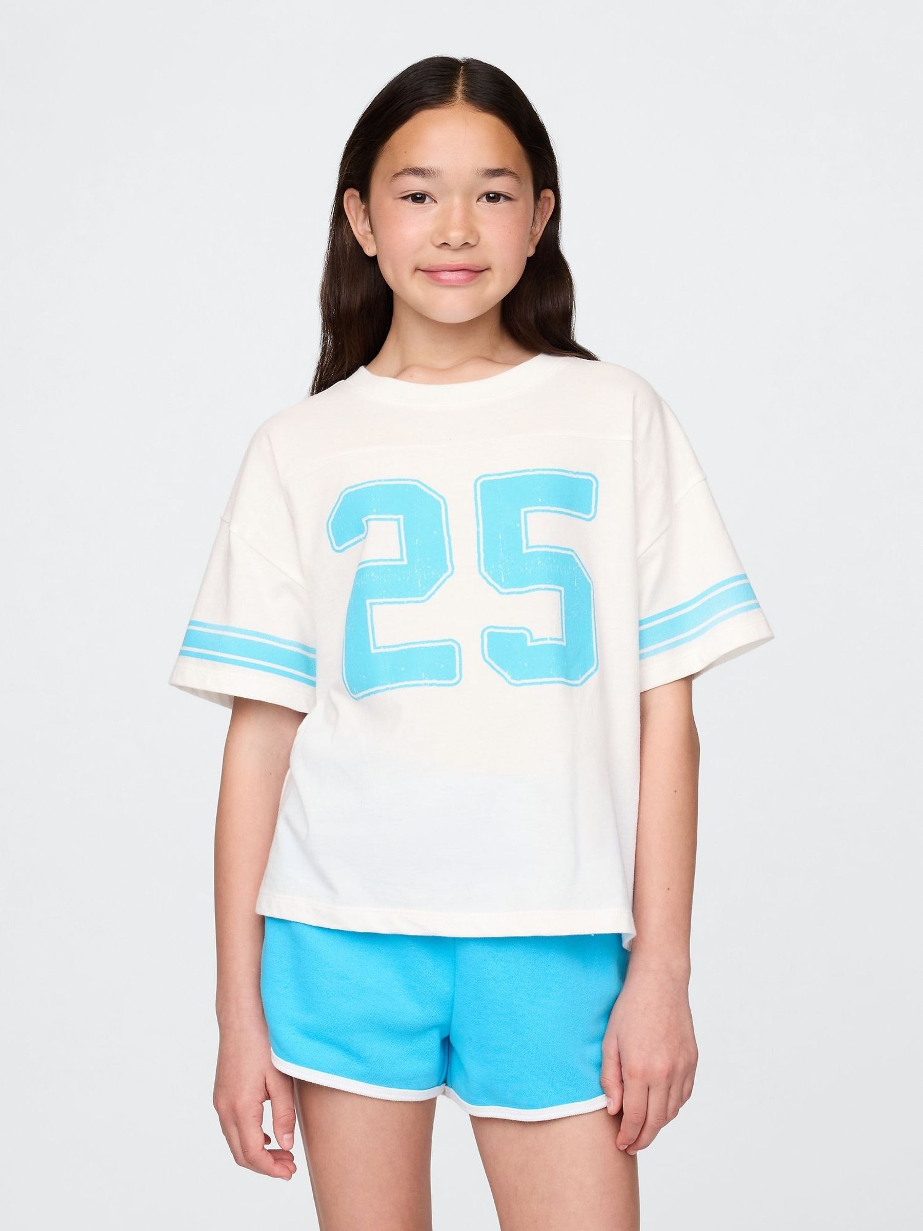 White Varsity Jersey T-Shirt (4-13yrs) (H22583) | £12