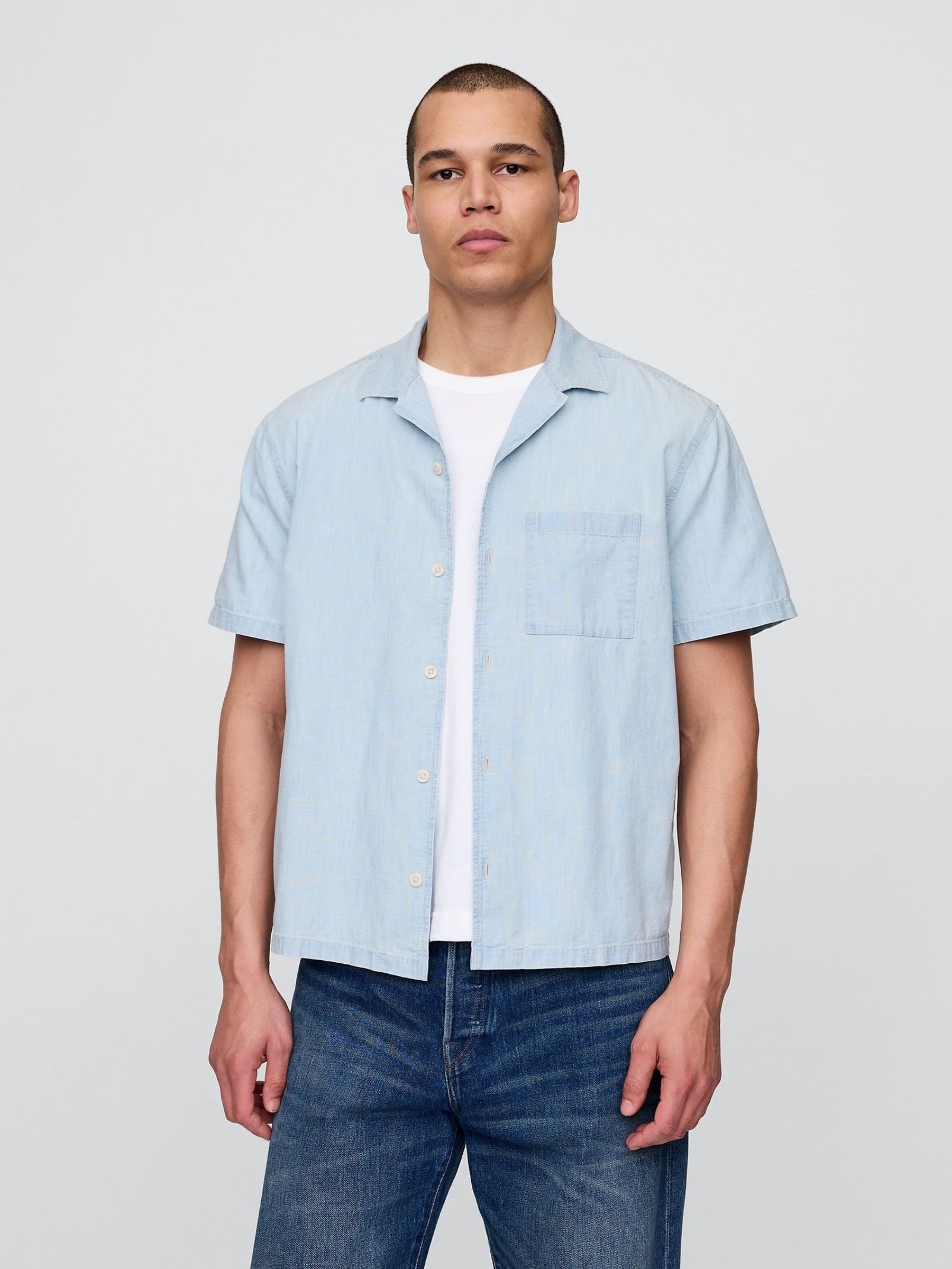 Blue Relaxed Denim Shirt (H22698) | £40