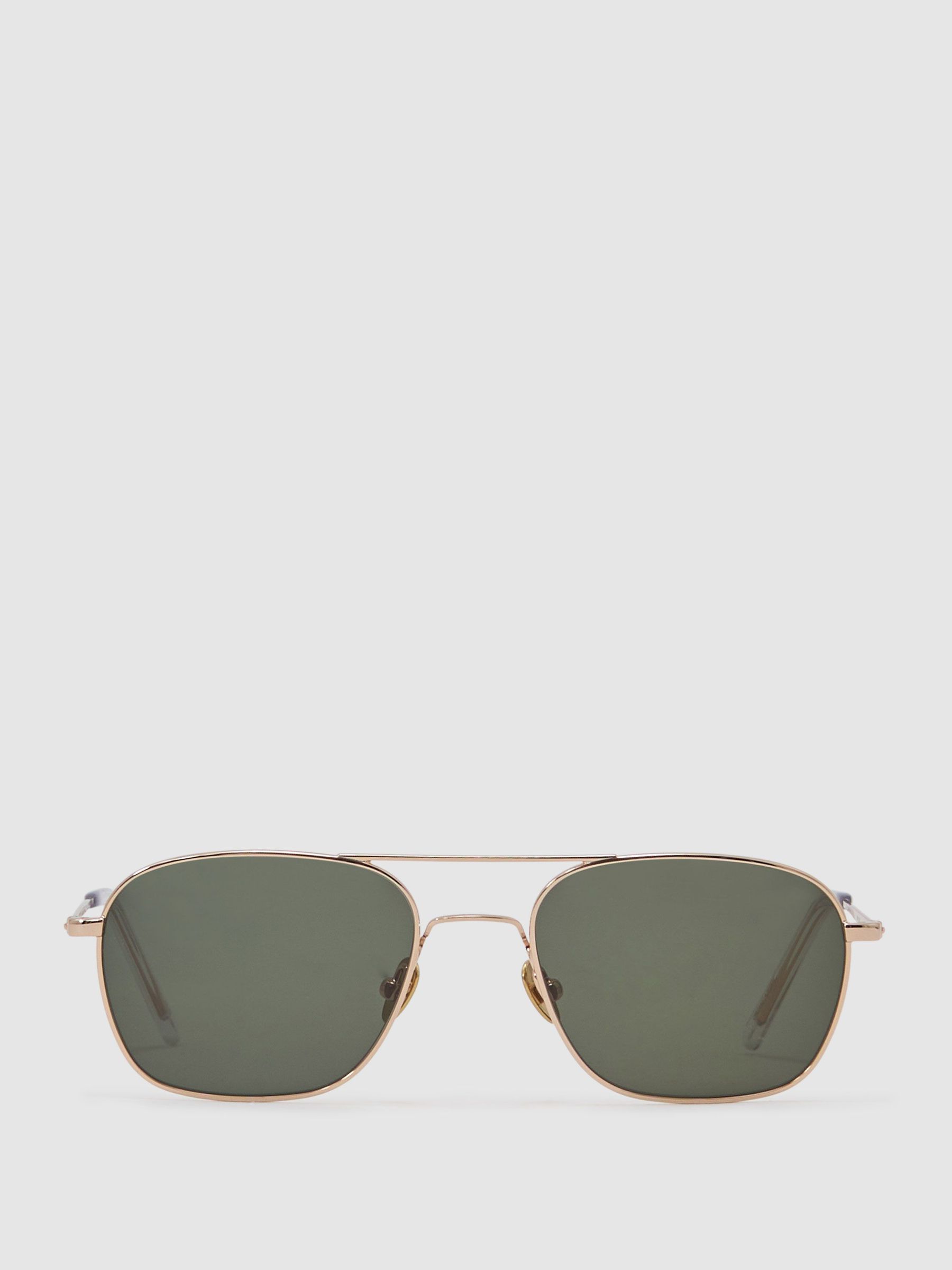 Monokel Eyewear Aviator Style Sunglasses in Silver (H22923) | £150