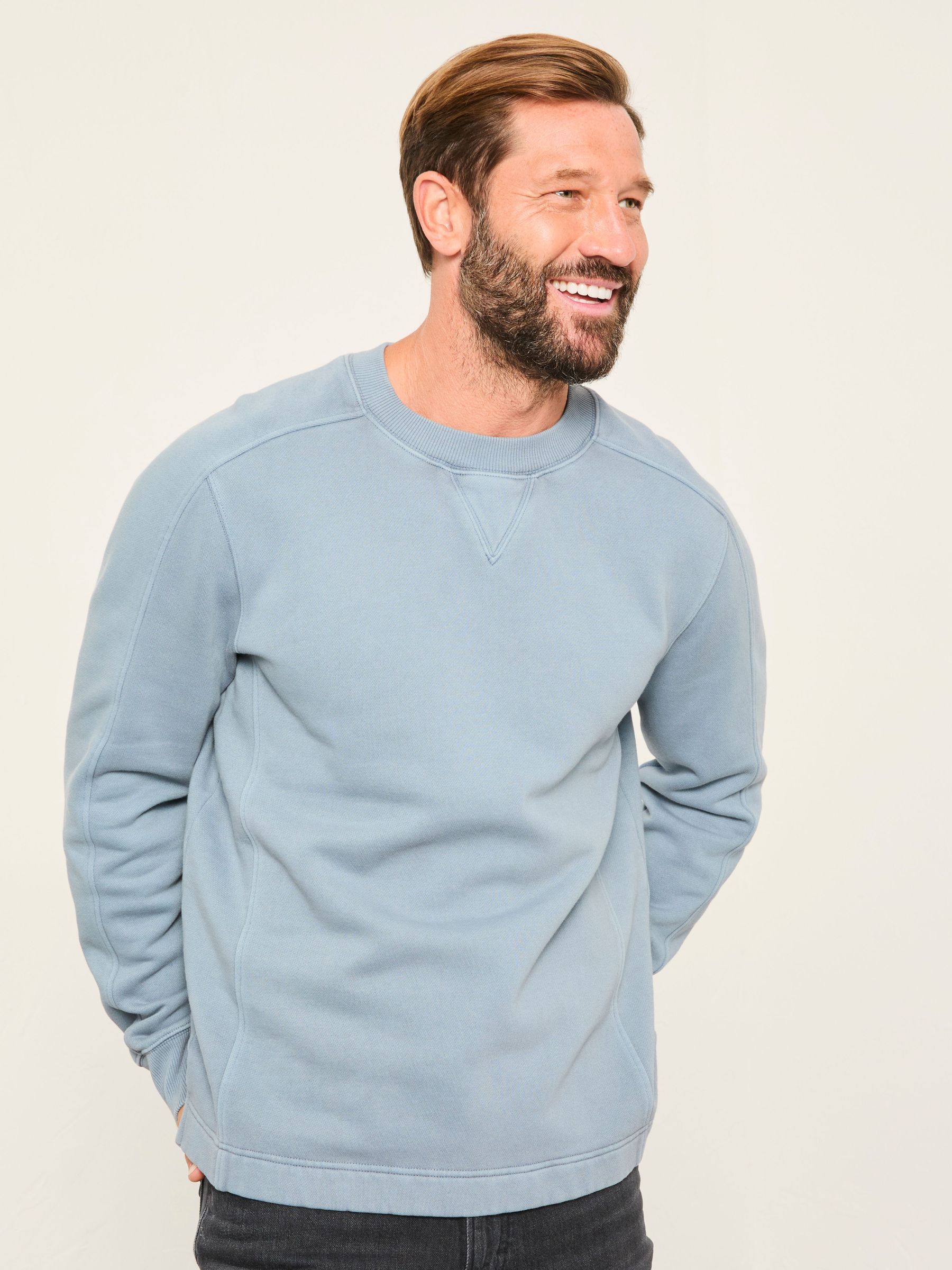 Brooke Light Vintage Blue Crew Sweat (H23560) | £49.50