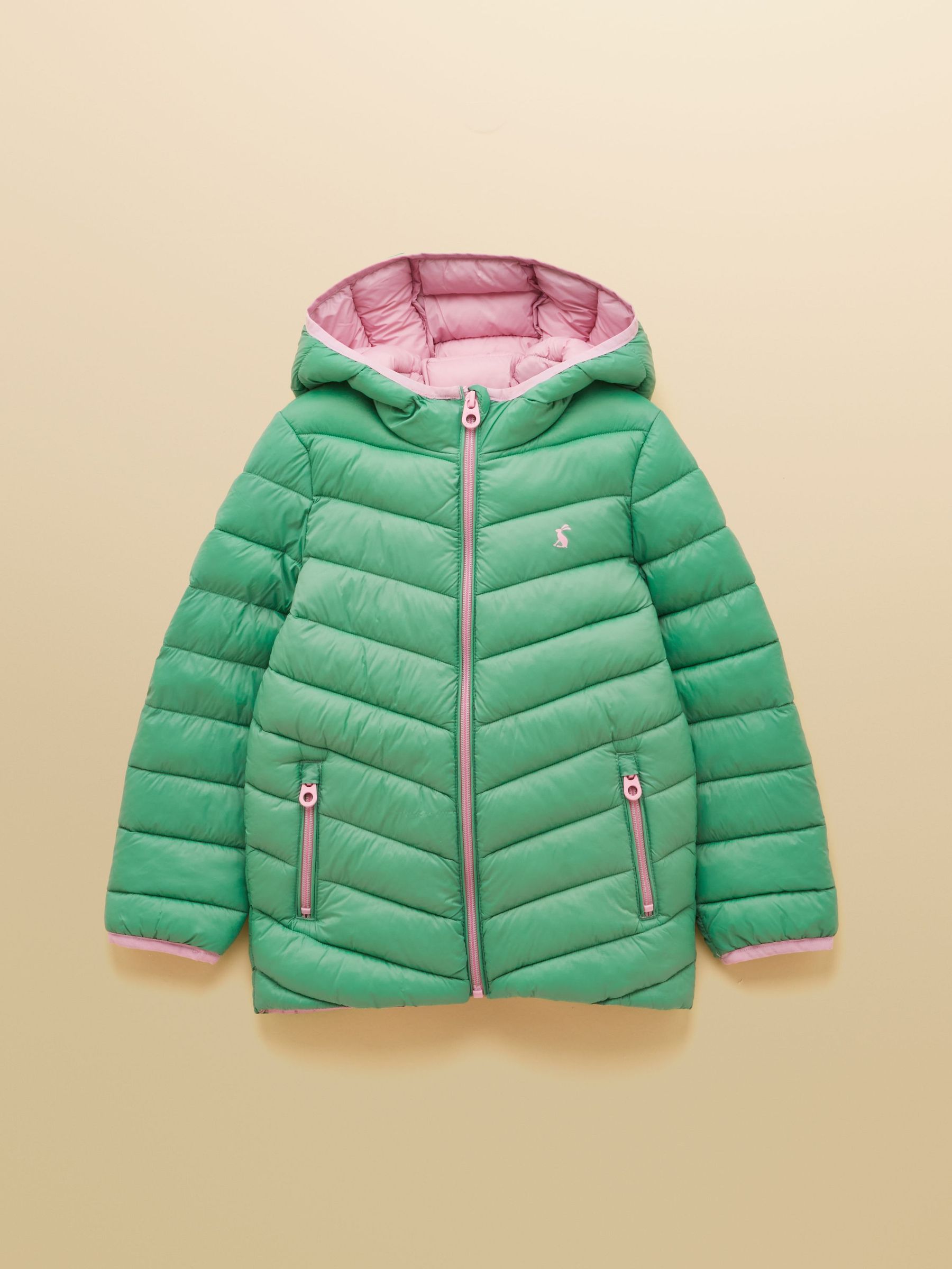 Kids' Cairn Green Showerproof Padded Coat with Hood (H27202) | £29 - £35