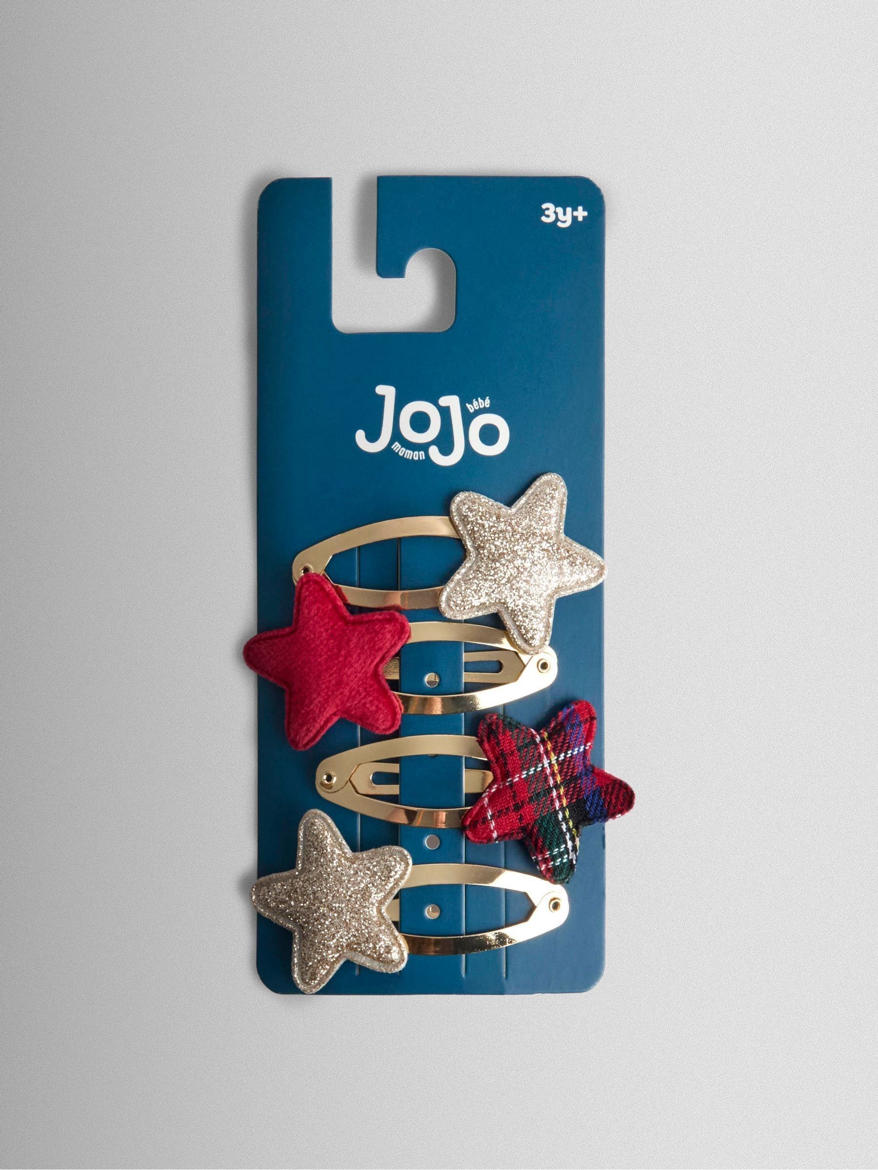 Gold 4-Pack Festive Embroidered Clips (H27715) | £8.50