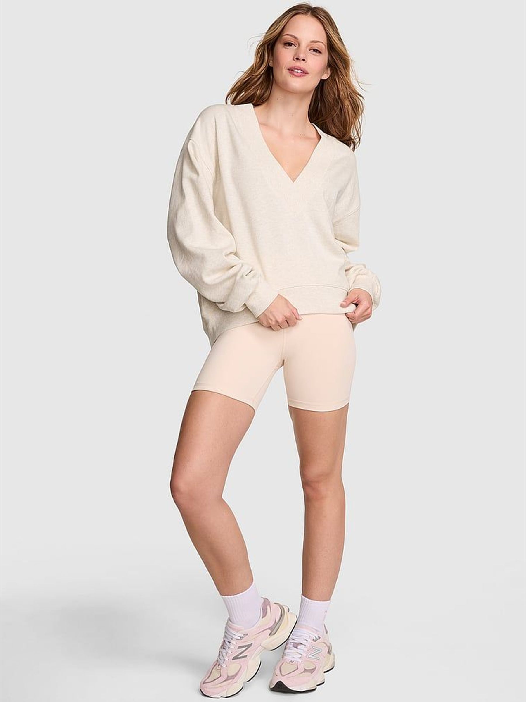 Natural Heather White Fleece Sweatshirt (H27936) | £50