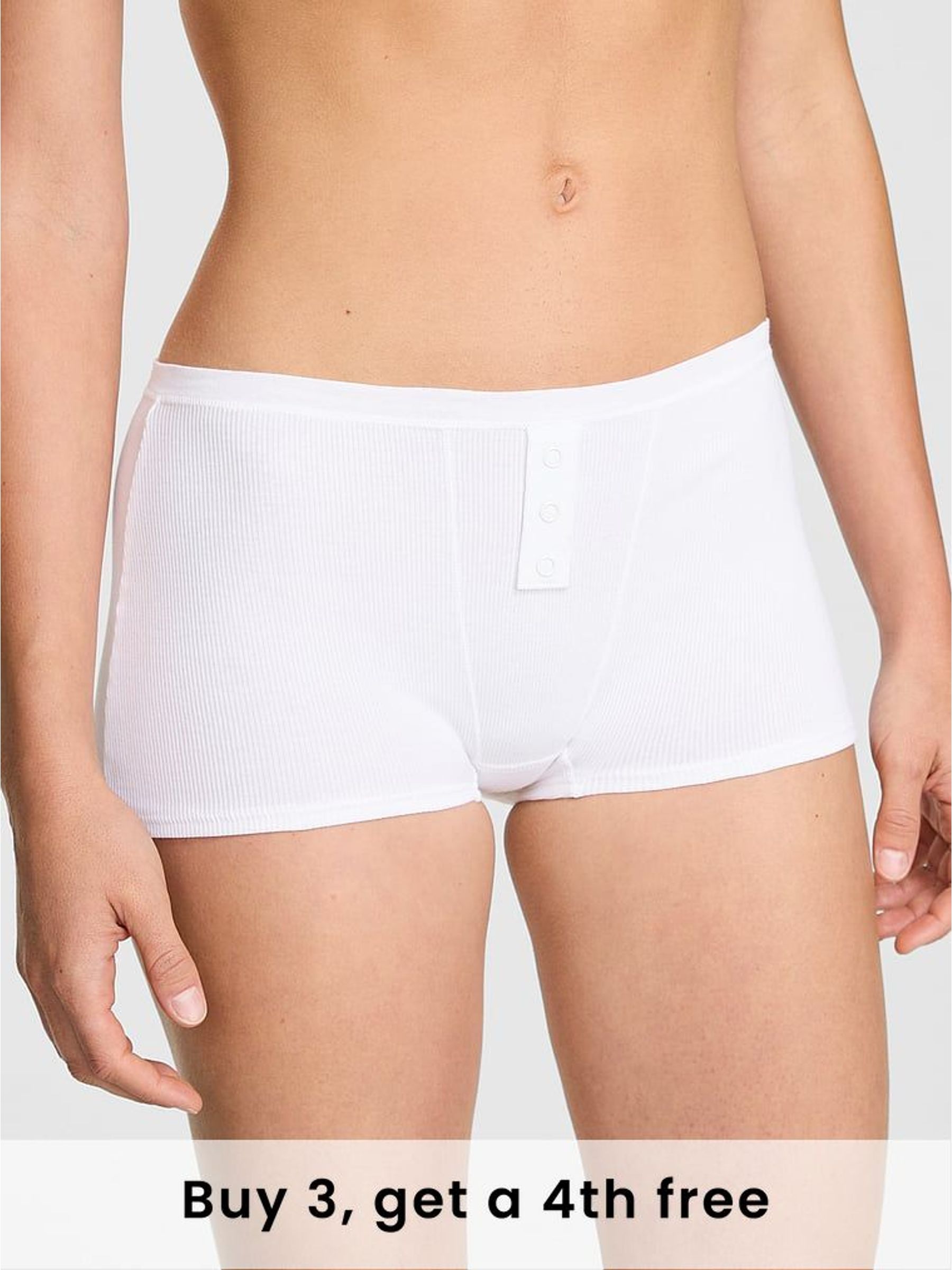 White Boyshort Cotton Knickers (H27947) | £9