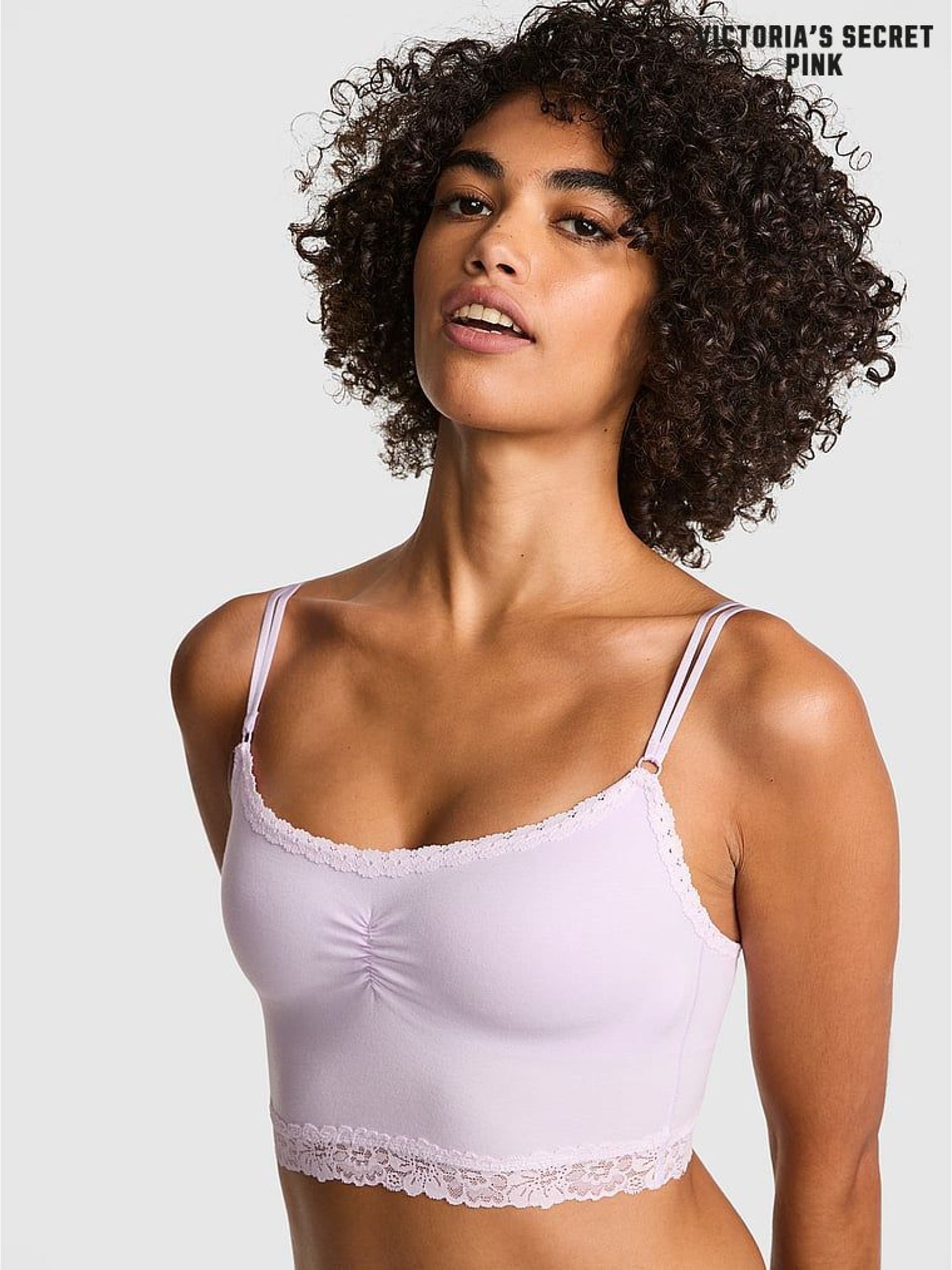 Purple Whisper Bralette Lace Trim Bralette (H27954) | £25